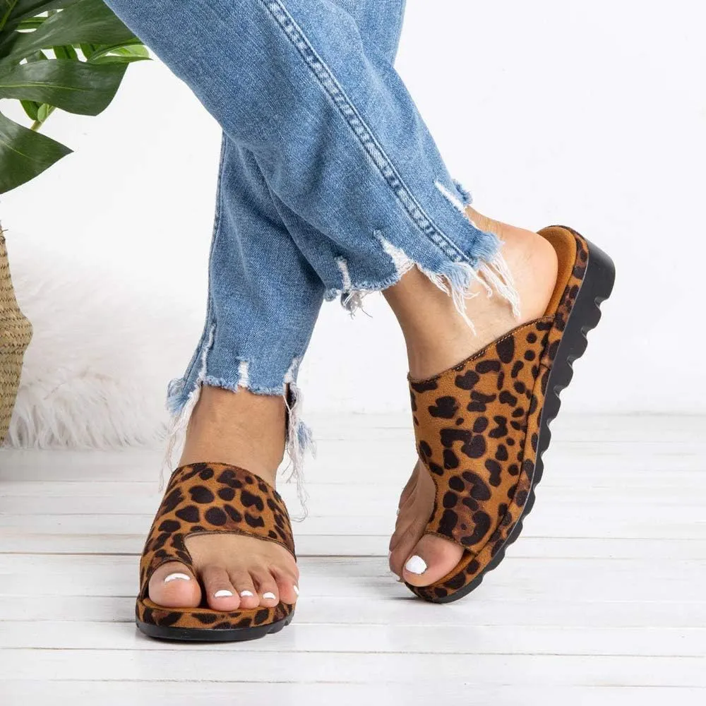 KINOW Women Bunion Sandals Platform Wedge Slippers Orthopedic Flip Flops Summer Shoes