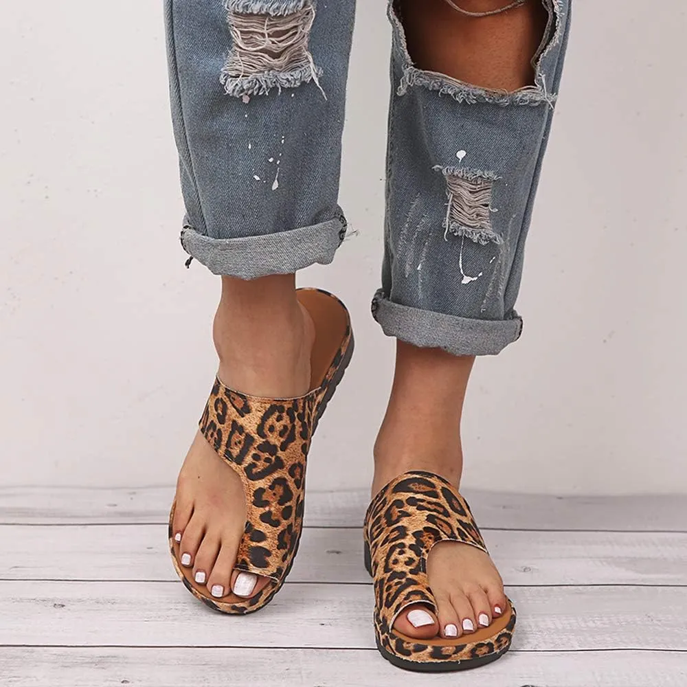 KINOW Women Bunion Sandals Platform Wedge Slippers Orthopedic Flip Flops Summer Shoes