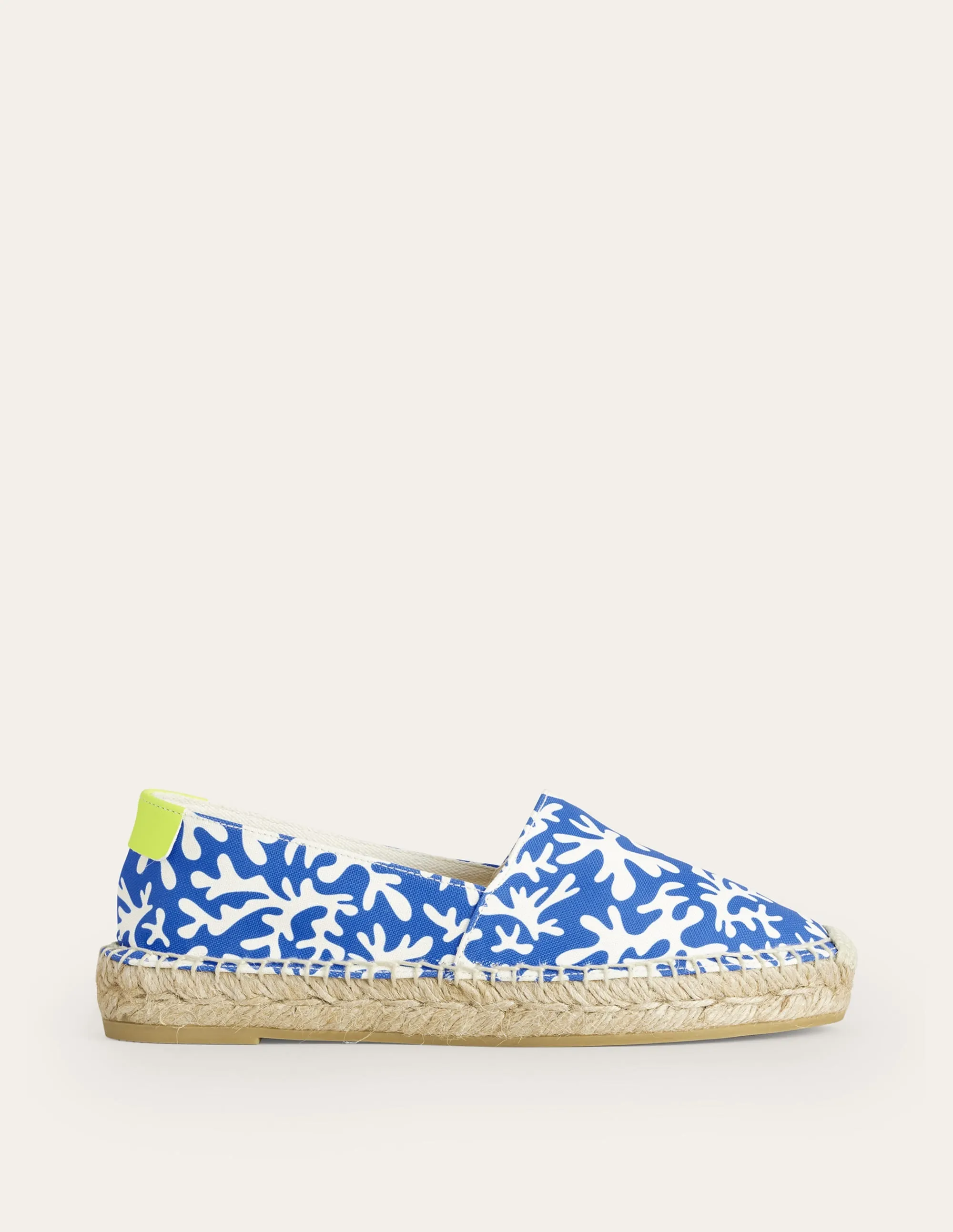 Klassische Espadrilles mit flacher Sohle-Marokkoblau