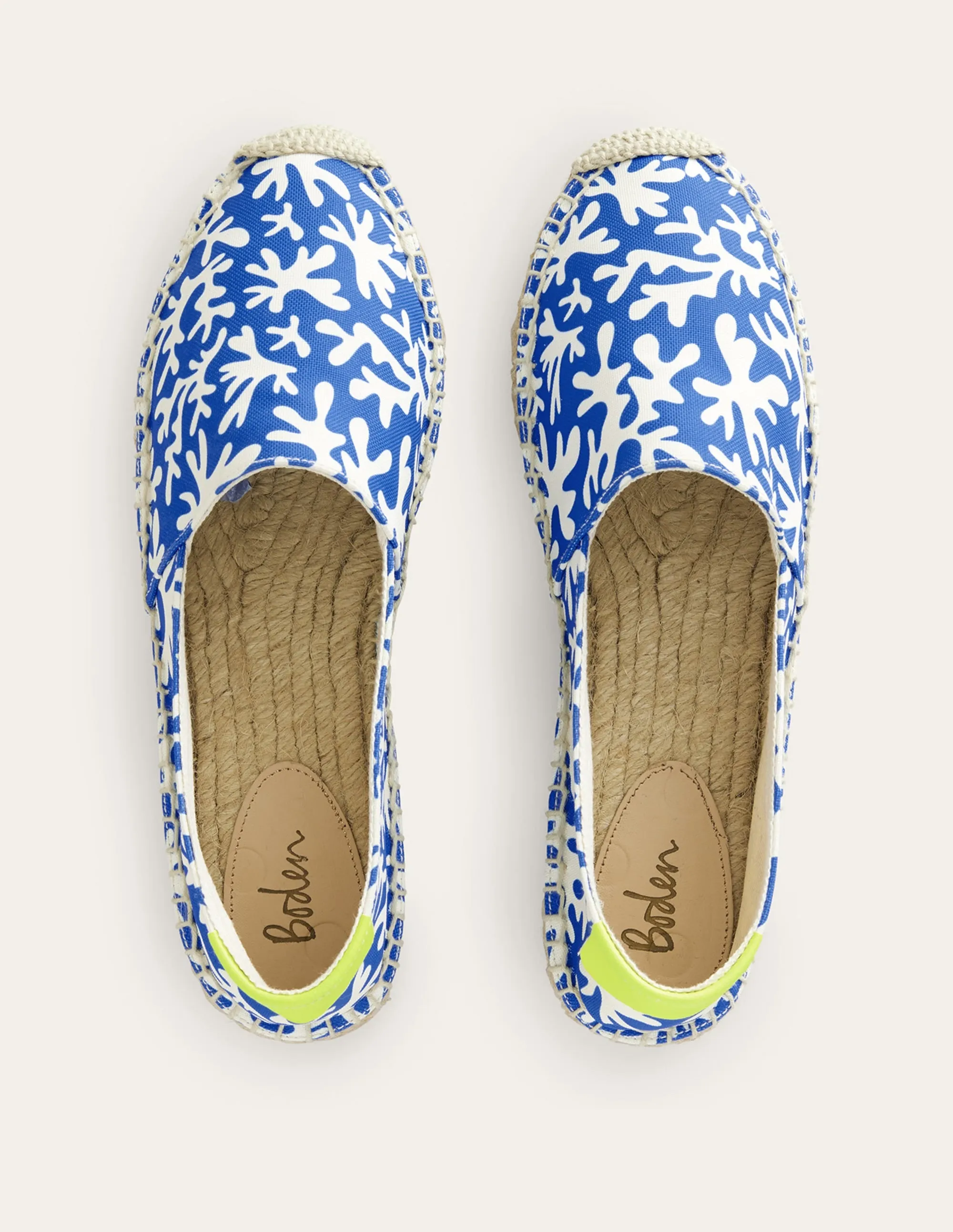 Klassische Espadrilles mit flacher Sohle-Marokkoblau