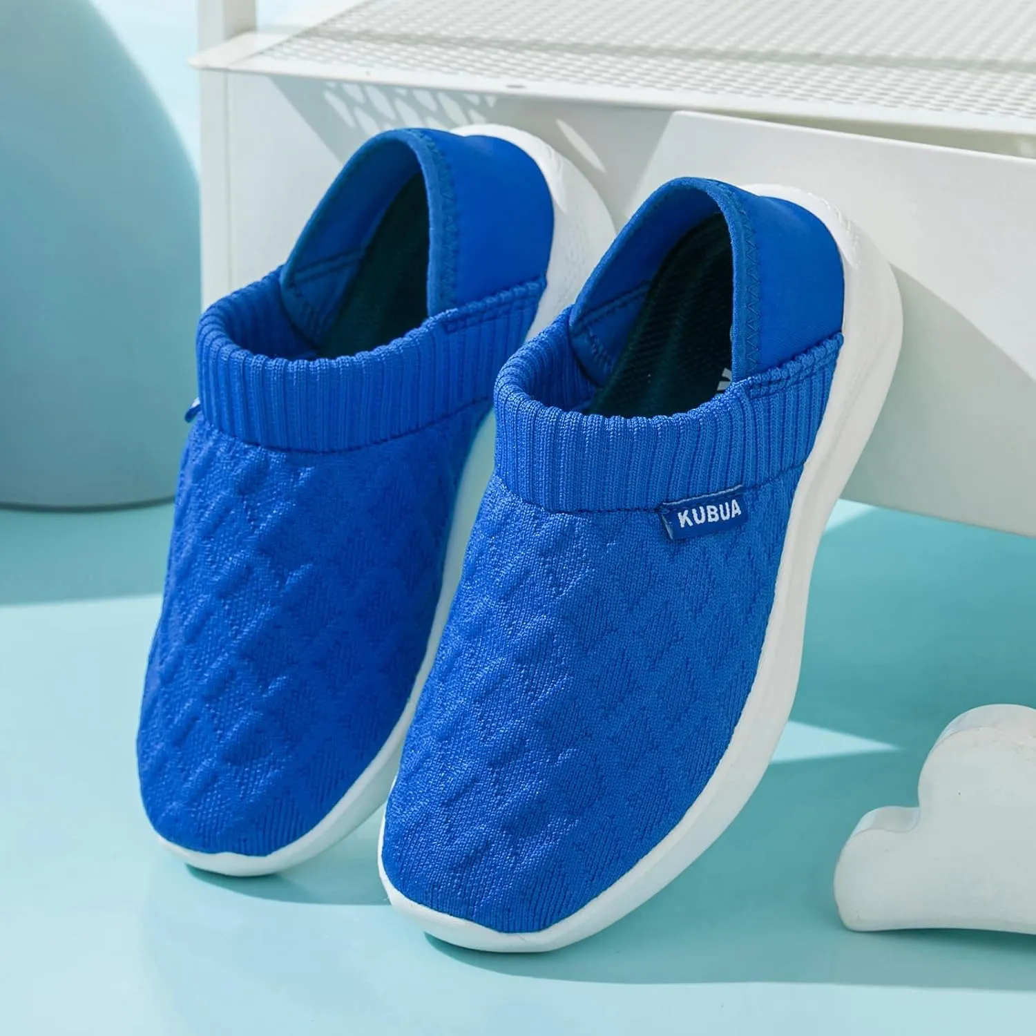 KUBUA Kids Slippers Boys Girls Indoor House Slip on Shoes Outdoor Breathable Garden Loafers Little Big Kid