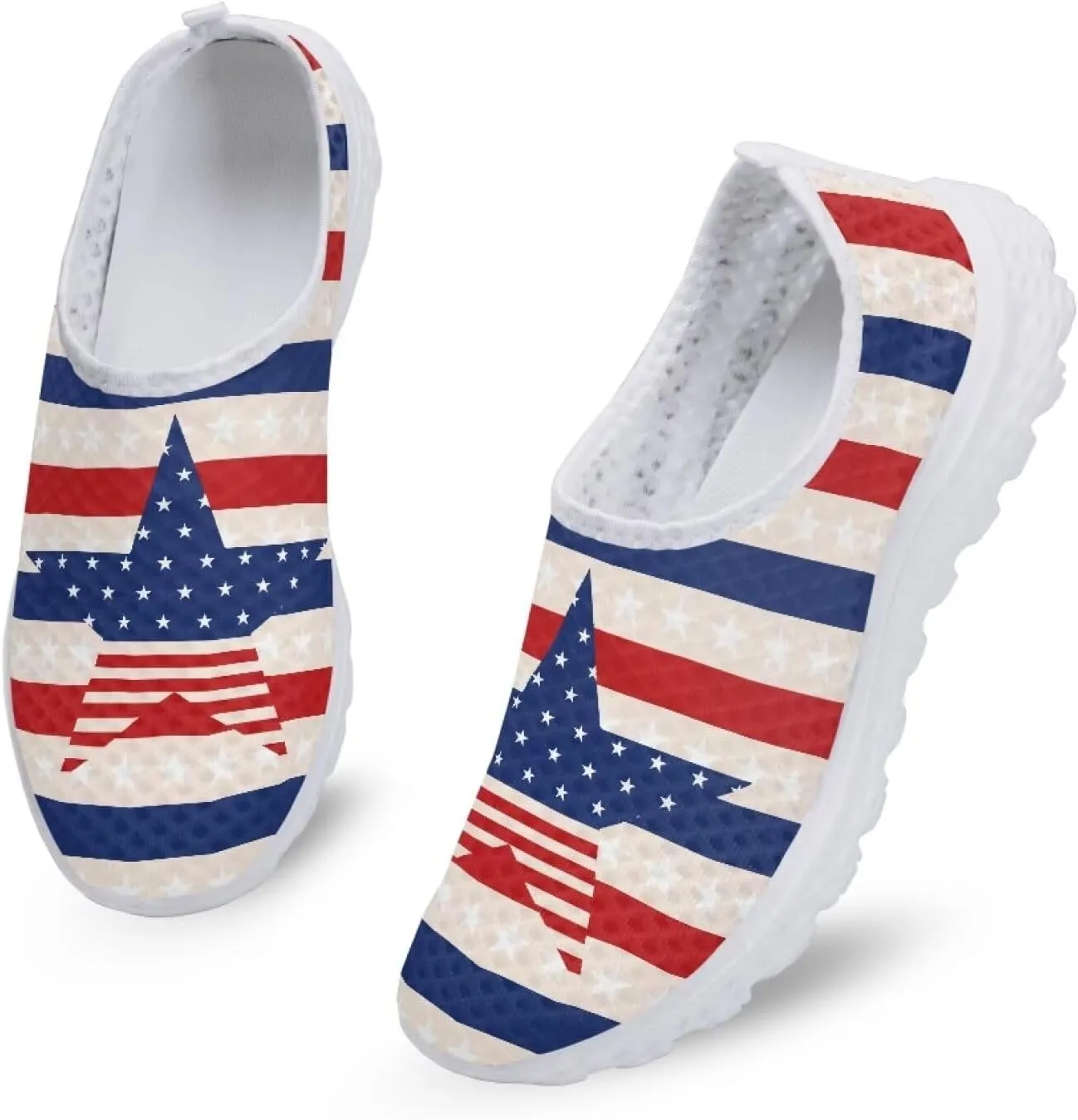 Kuiaobaty Fashion Sneakers Lightweight Breathable Slip-Ons Walking Shoes Athletic Casual Footwear Women's Men's Loafers