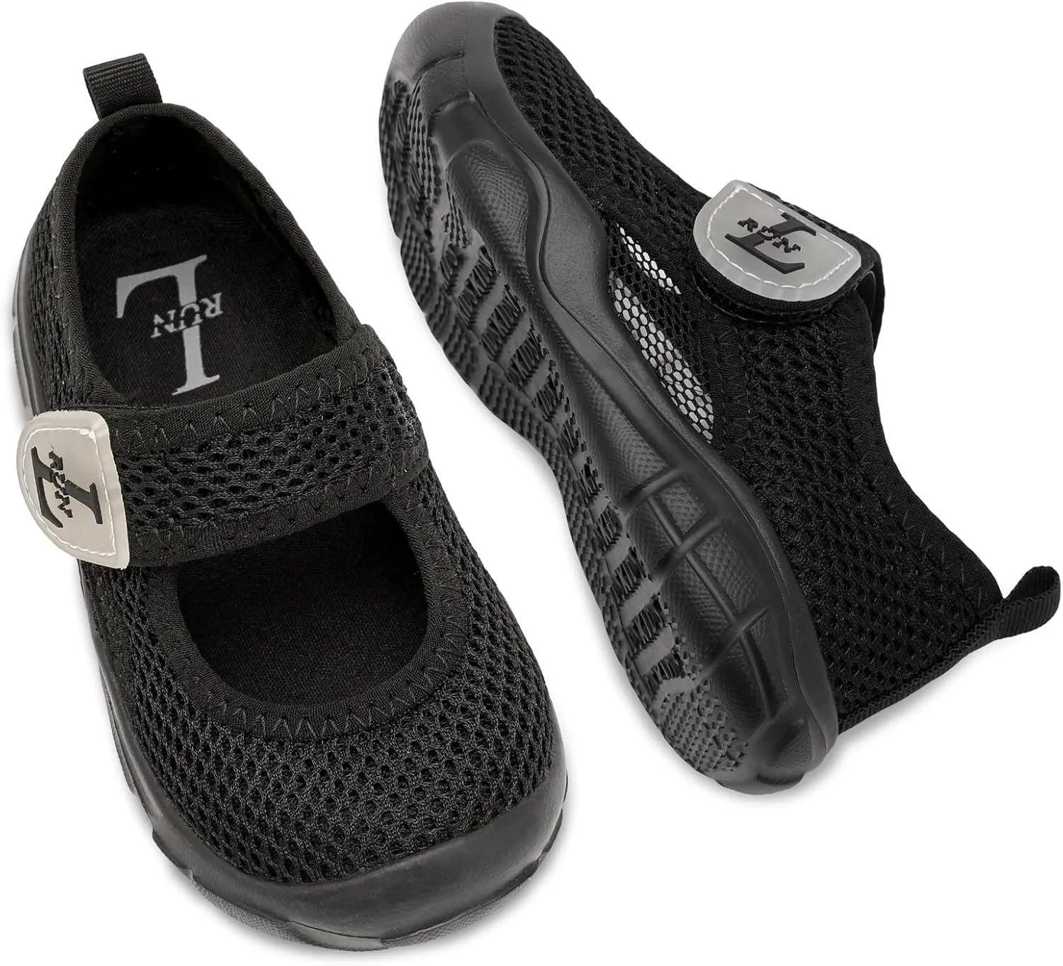 L-RUN Toddler Sandals Summer Boys Girls Adjustable Kids Sandal with Hook Loop Closed-Toe Lightweight Outdoor Sport Sandals