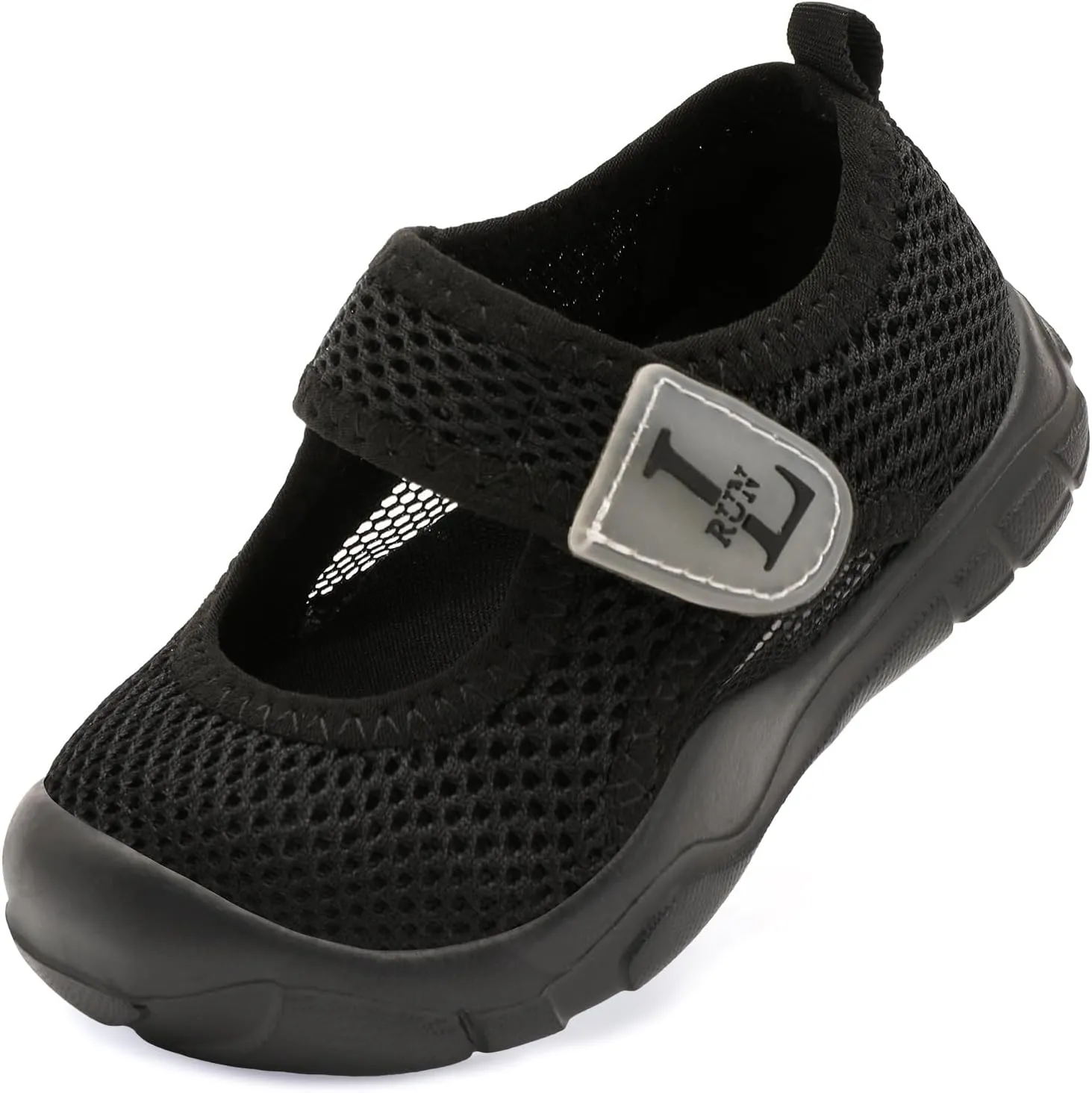 L-RUN Toddler Sandals Summer Boys Girls Adjustable Kids Sandal with Hook Loop Closed-Toe Lightweight Outdoor Sport Sandals
