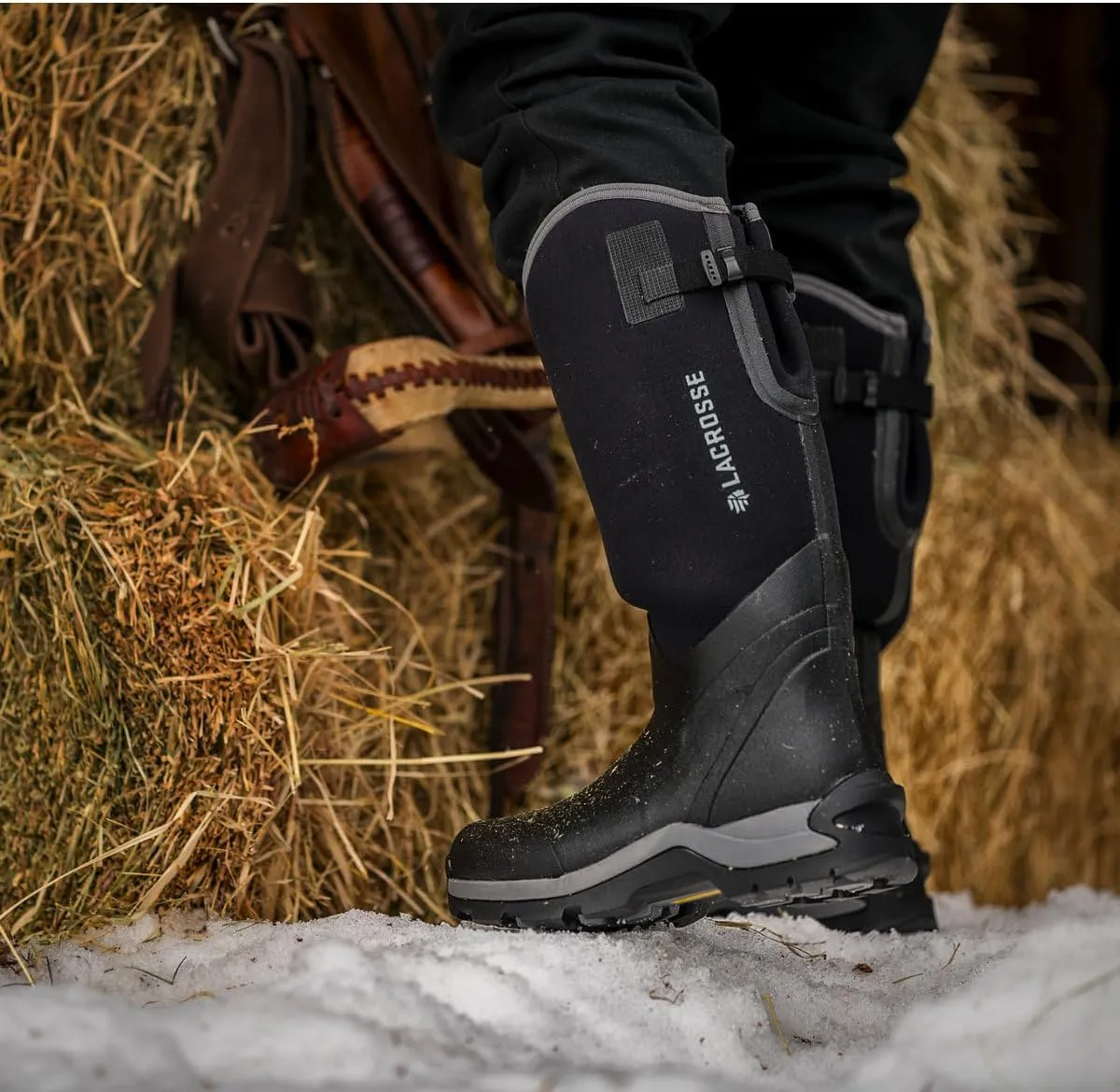 LaCrosse Men’s Alpha Thermal Insulated Rubber Boots with Protective Composite Toe, Premium Natural Rubber Construction and Grippy Antarctic Outsole