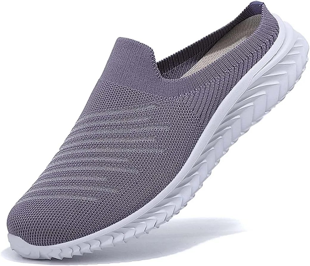 Ladies Lightweight Knitted Mesh Fabric Non-Slip Rubber Soles Garden Shoes Breathable Beach Shoes Clogs Mules Shoes