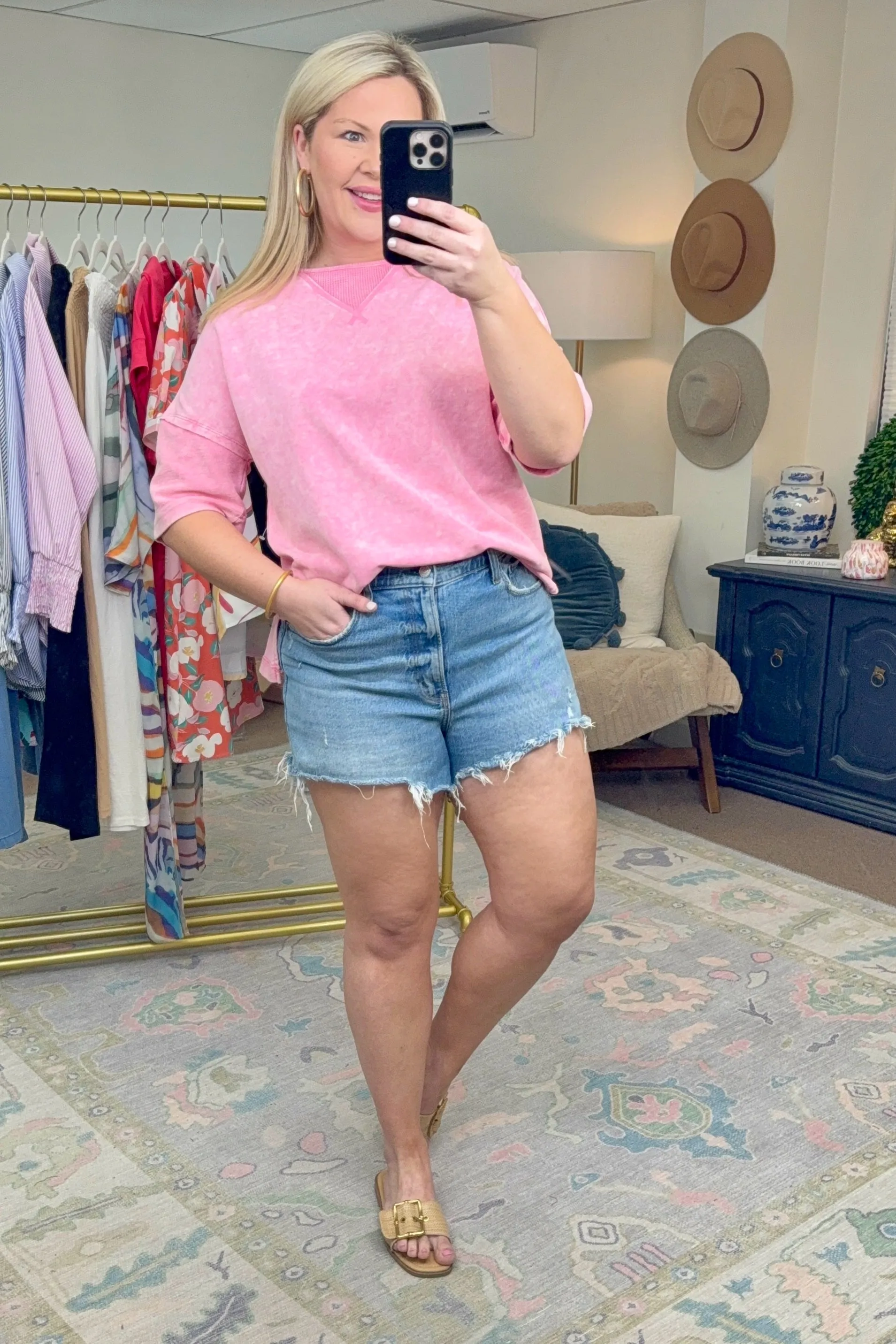 Lazy Sunday Mineral Wash Tunic Tee