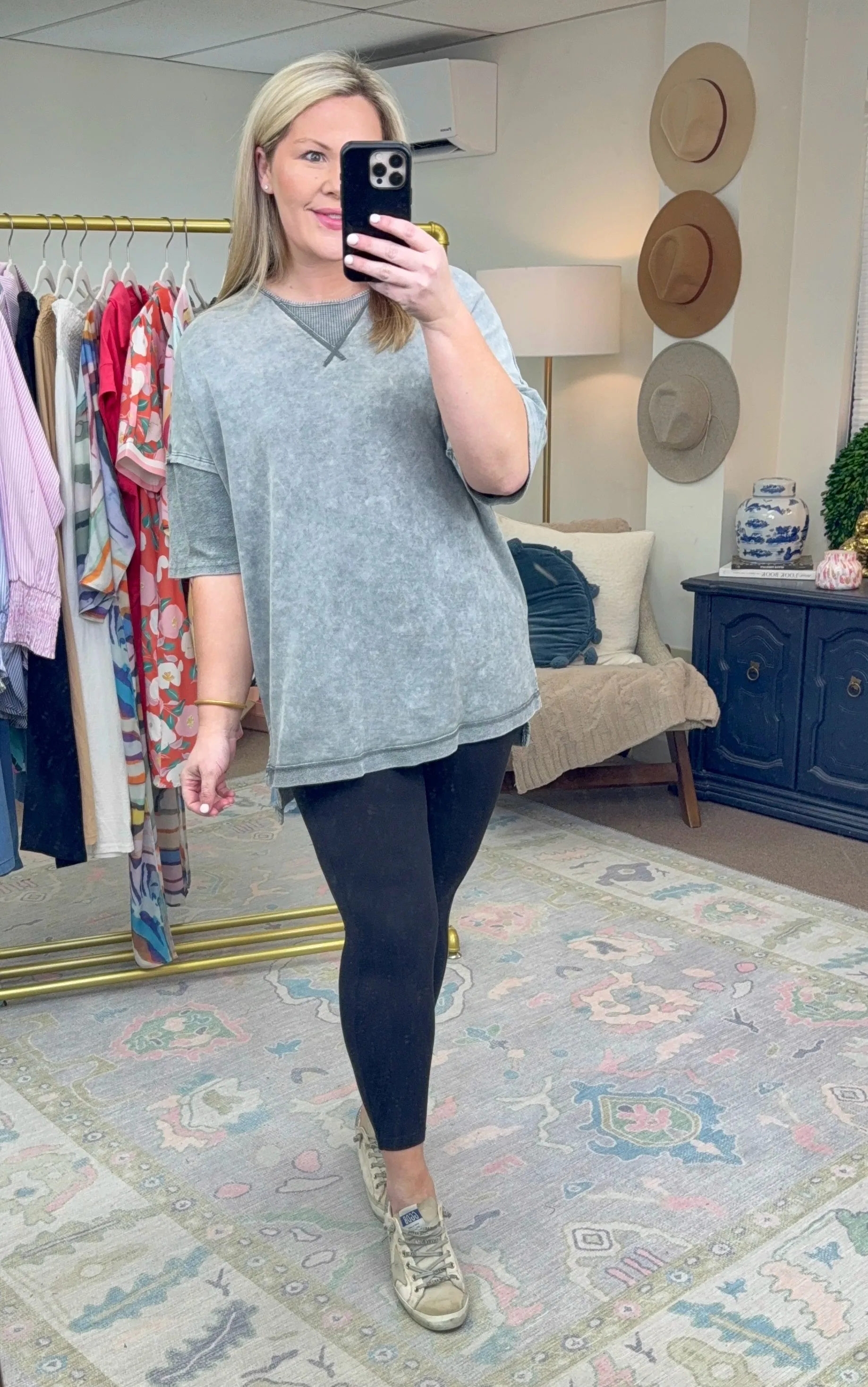 Lazy Sunday Mineral Wash Tunic Tee