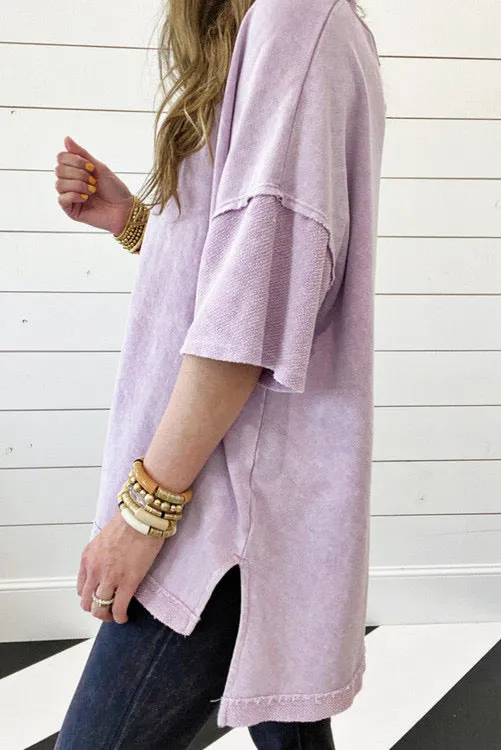 Lazy Sunday Mineral Wash Tunic Tee