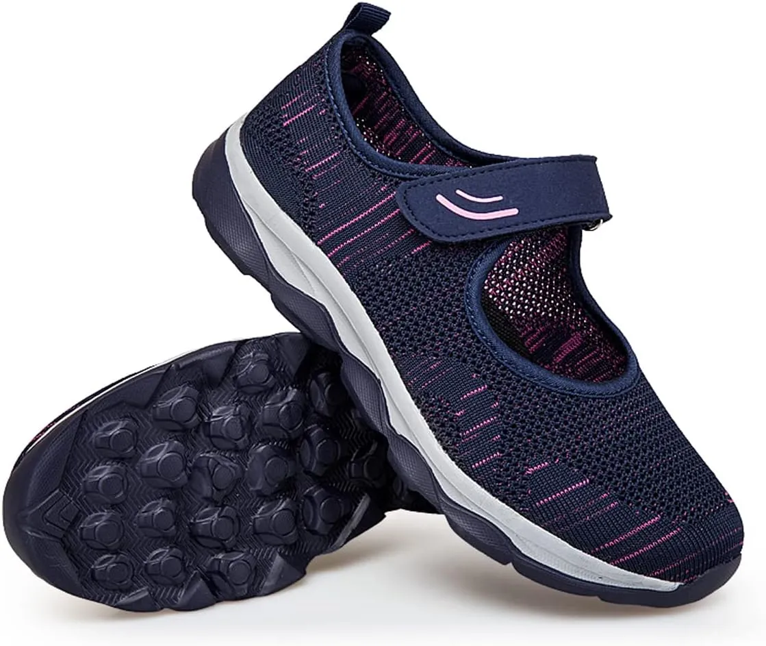 LIBINXIF Women's Walking Shoes Sock Sneakers Slip on Mesh Air Cushion Comfortable Wedge Easy Shoes Platform Loafers