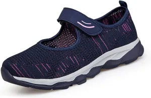 LIBINXIF Women's Walking Shoes Sock Sneakers Slip on Mesh Air Cushion Comfortable Wedge Easy Shoes Platform Loafers