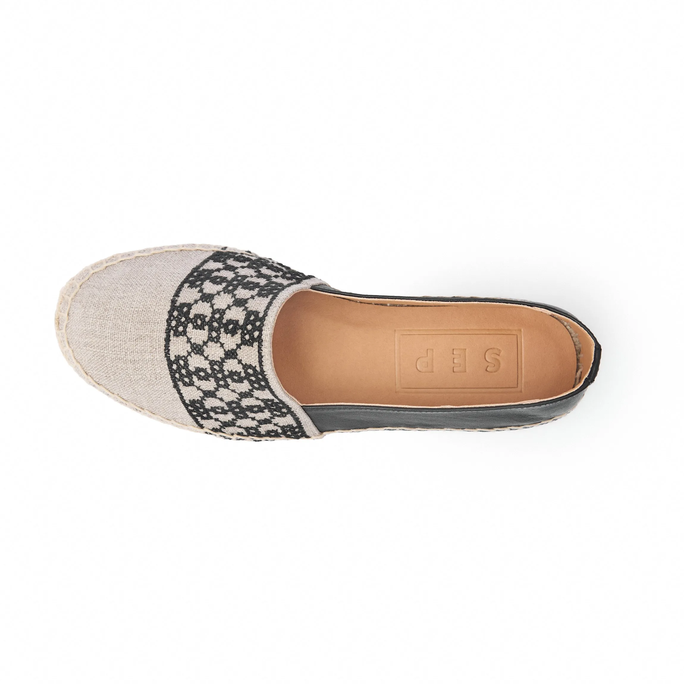 LINEN ESPADRILLES | BEEHIVE BLACK