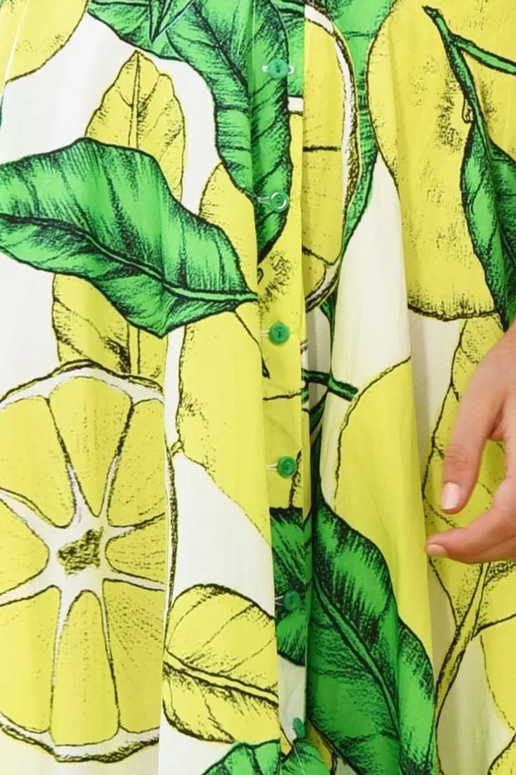 Long Heart Skirt in Lemons | FINAL SALE