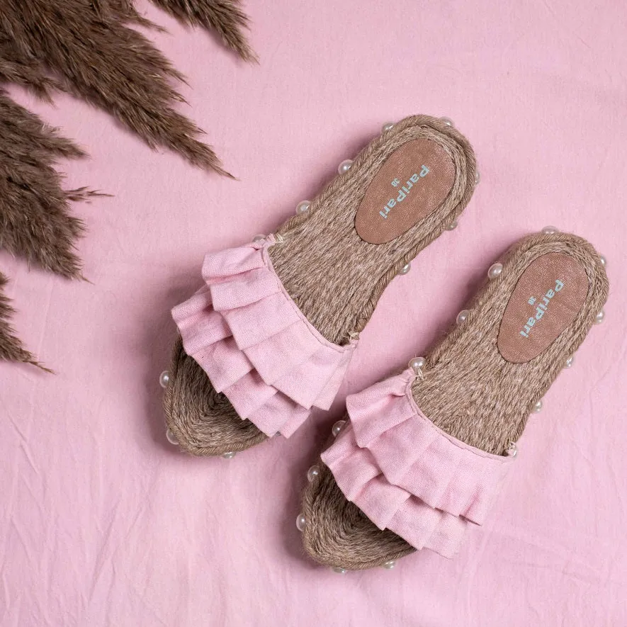 Majorica Sandals Blush Pink Ladies Flat