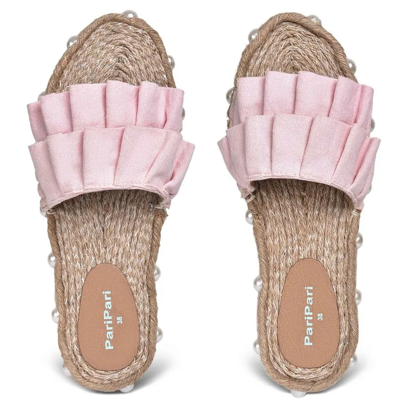 Majorica Sandals Blush Pink Ladies Flat