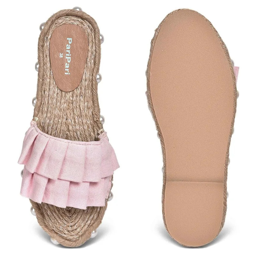 Majorica Sandals Blush Pink Ladies Flat