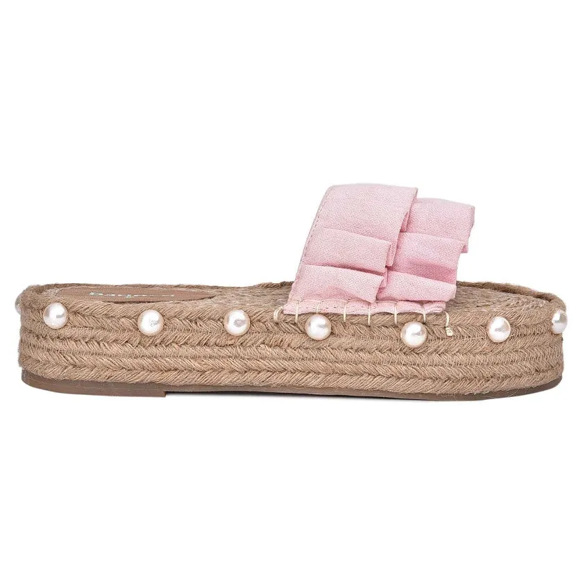 Majorica Sandals Blush Pink Ladies Flat