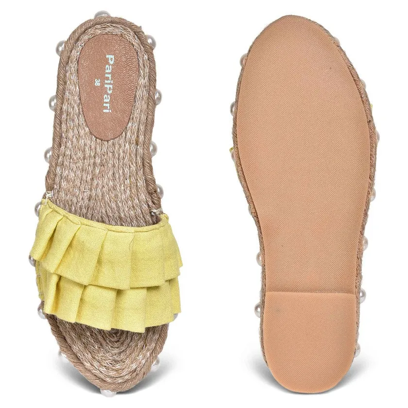 Majorica Sandals Yellow- Office Wear Ladies Footwear