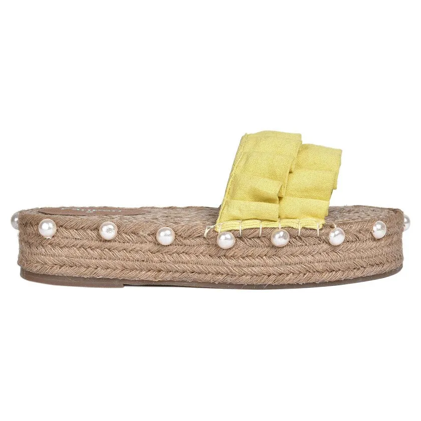 Majorica Sandals Yellow- Office Wear Ladies Footwear