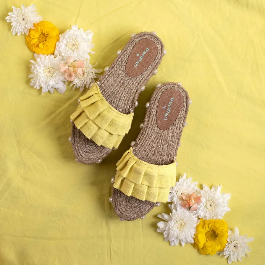 Majorica Sandals Yellow- Office Wear Ladies Footwear