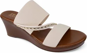 Marcia - Elastic Wedge Sandal Natural / 10