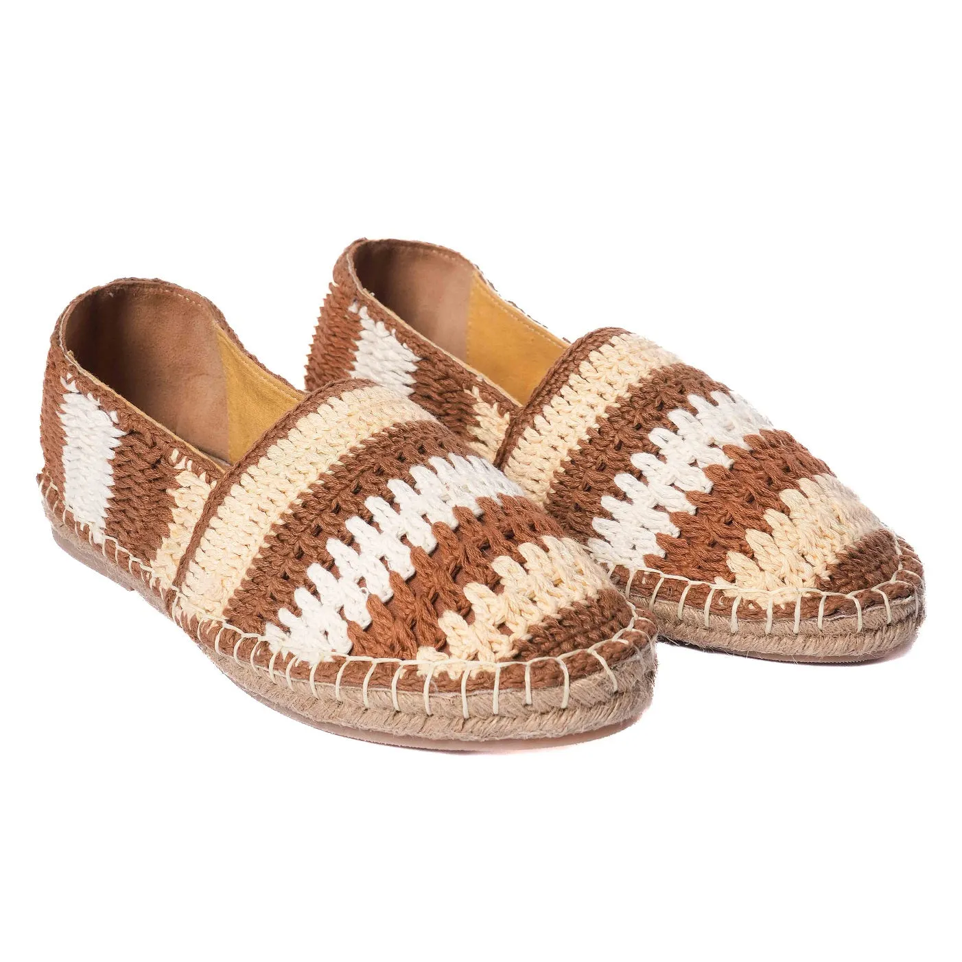 Marrakech Crochet Espadrilles - Beige