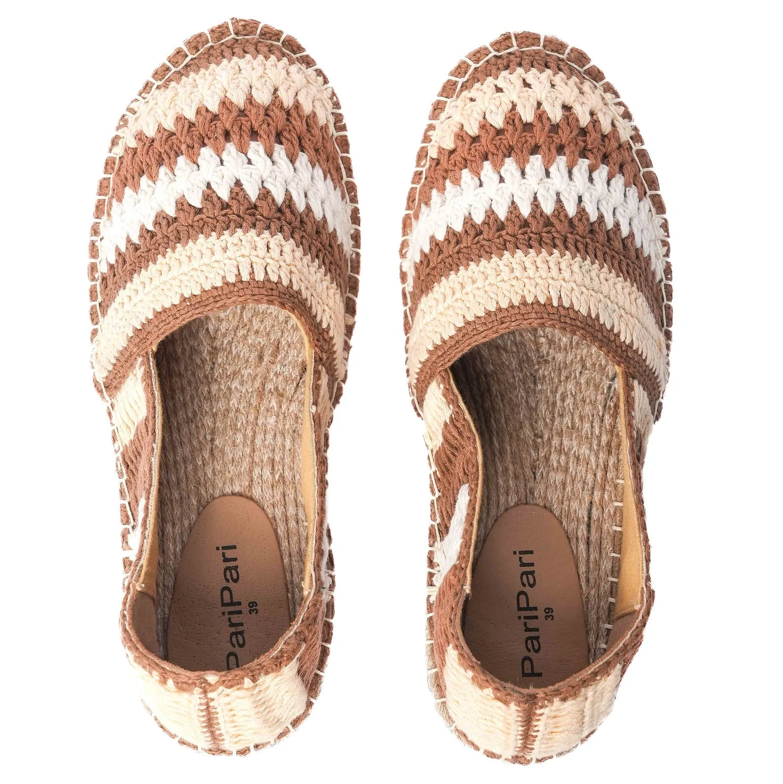 Marrakech Crochet Espadrilles - Beige
