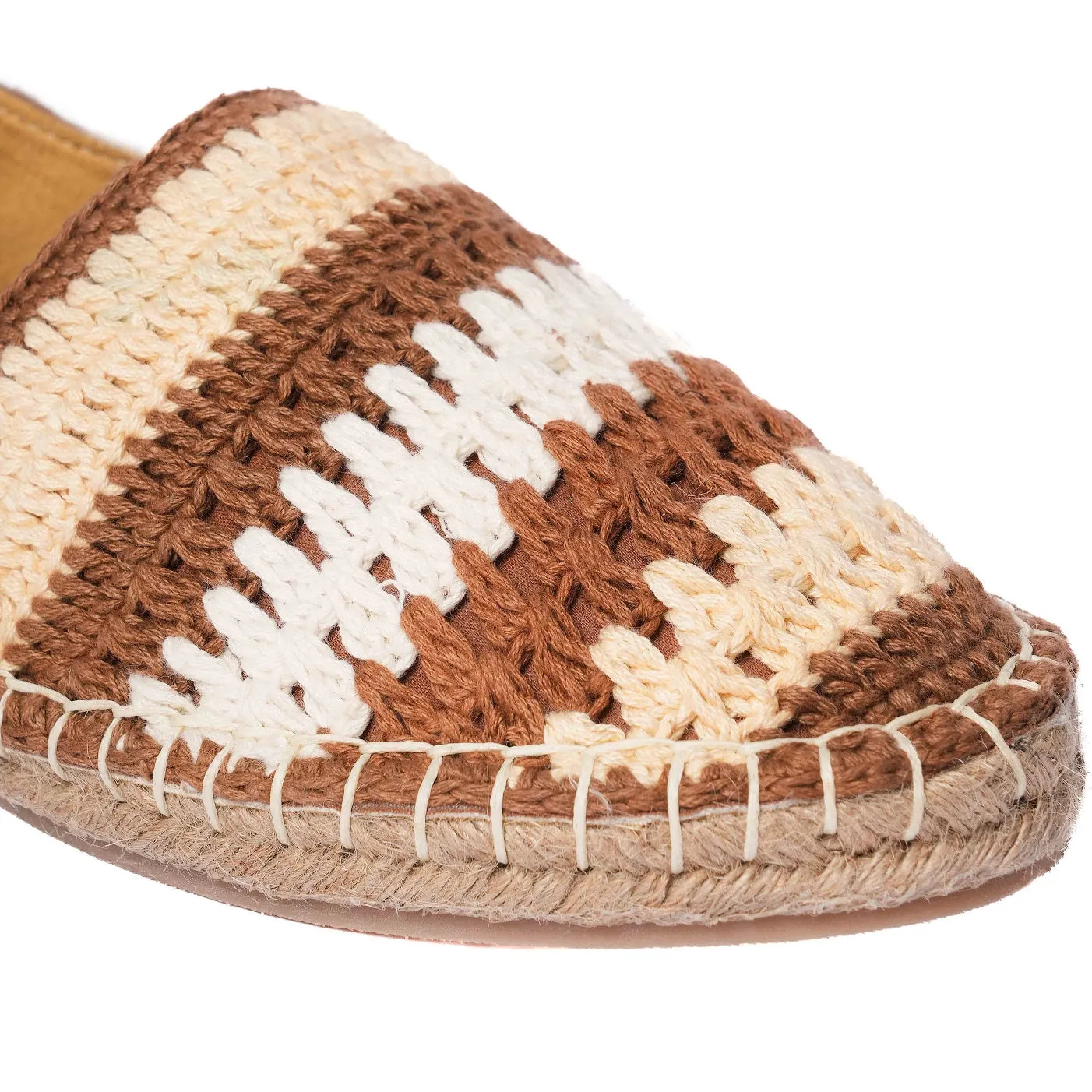 Marrakech Crochet Espadrilles - Beige