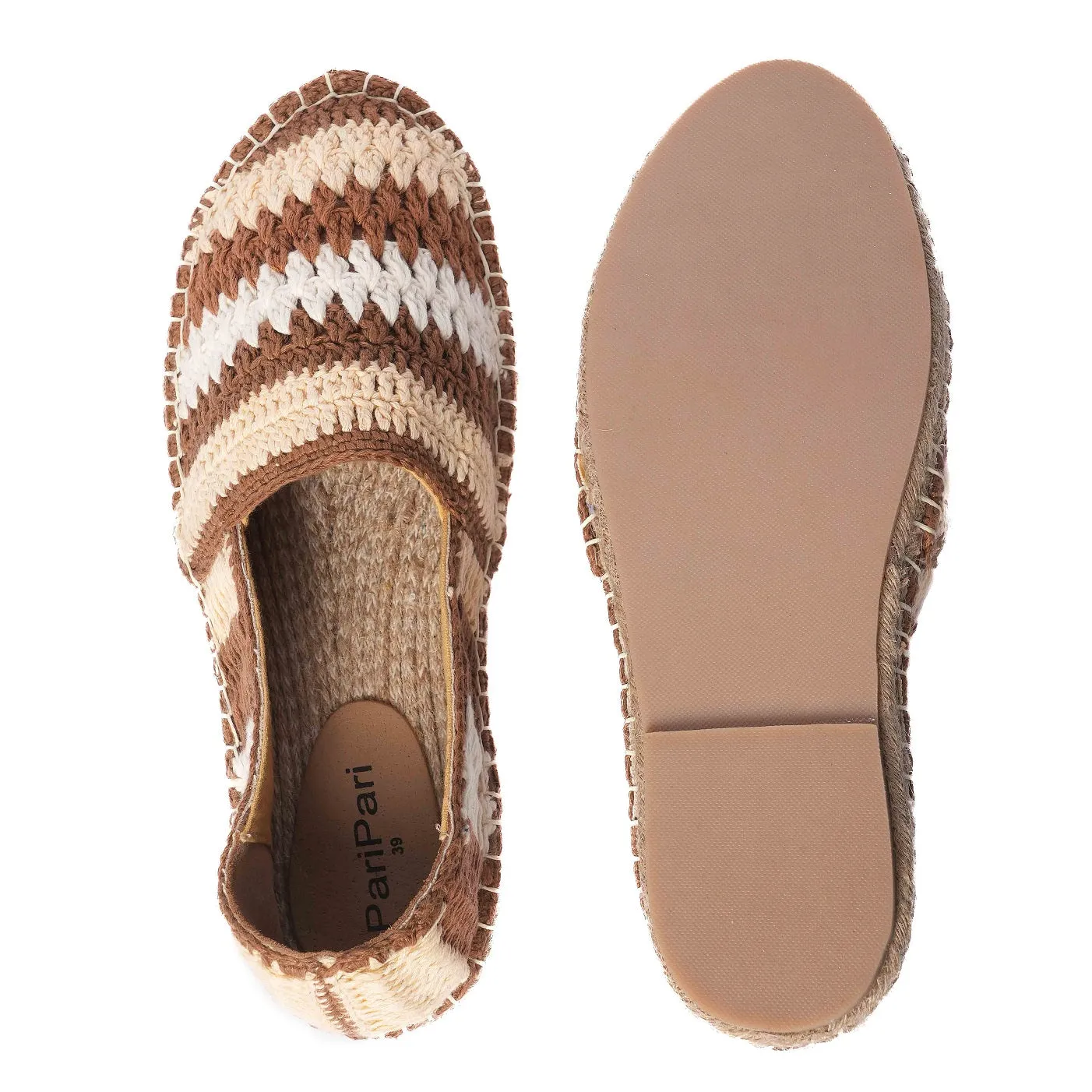 Marrakech Crochet Espadrilles - Beige