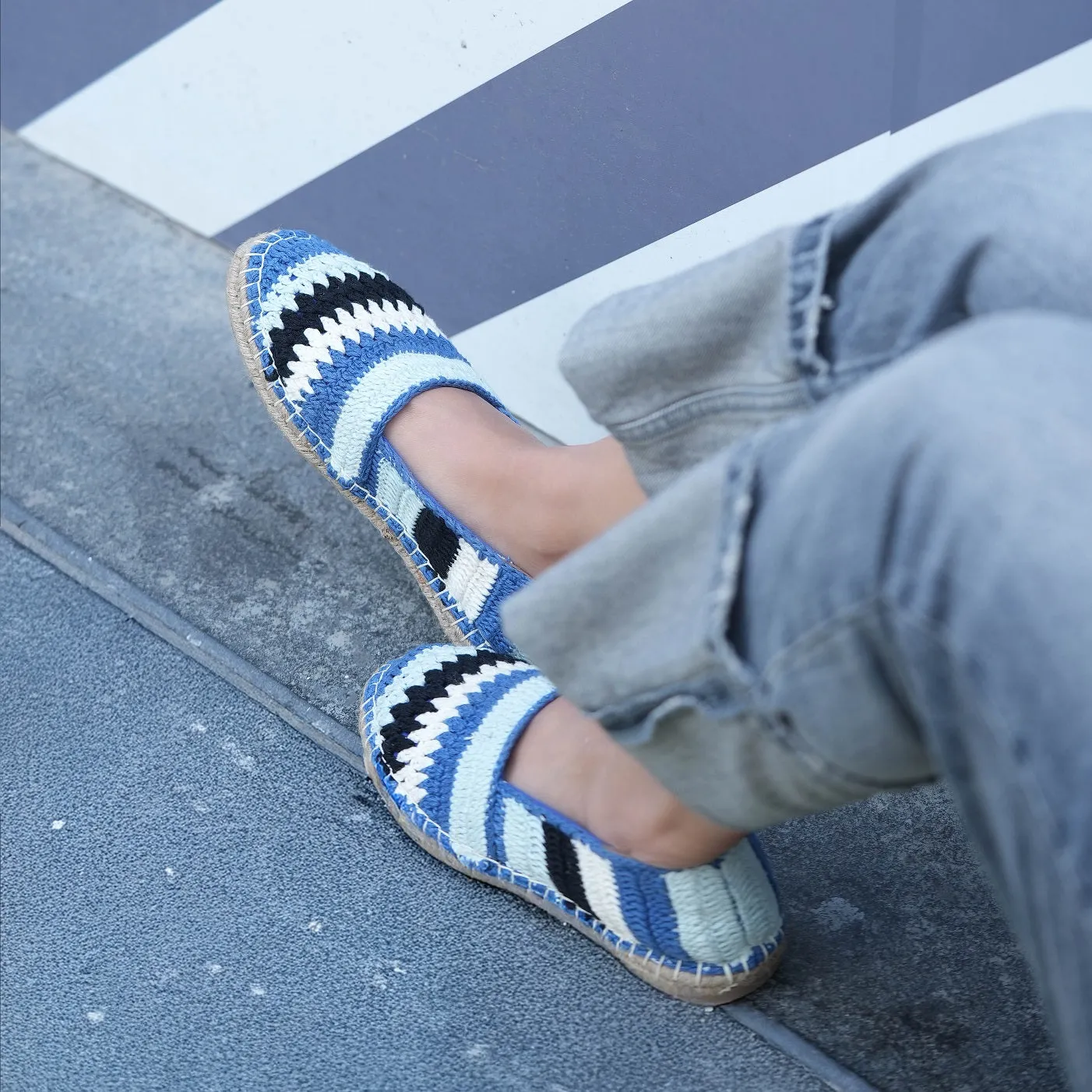 Marrakech Crochet  Espadrilles - Blue