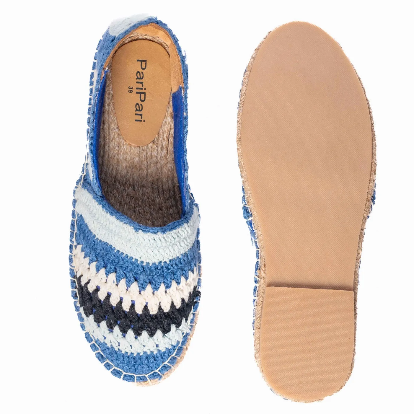 Marrakech Crochet  Espadrilles - Blue