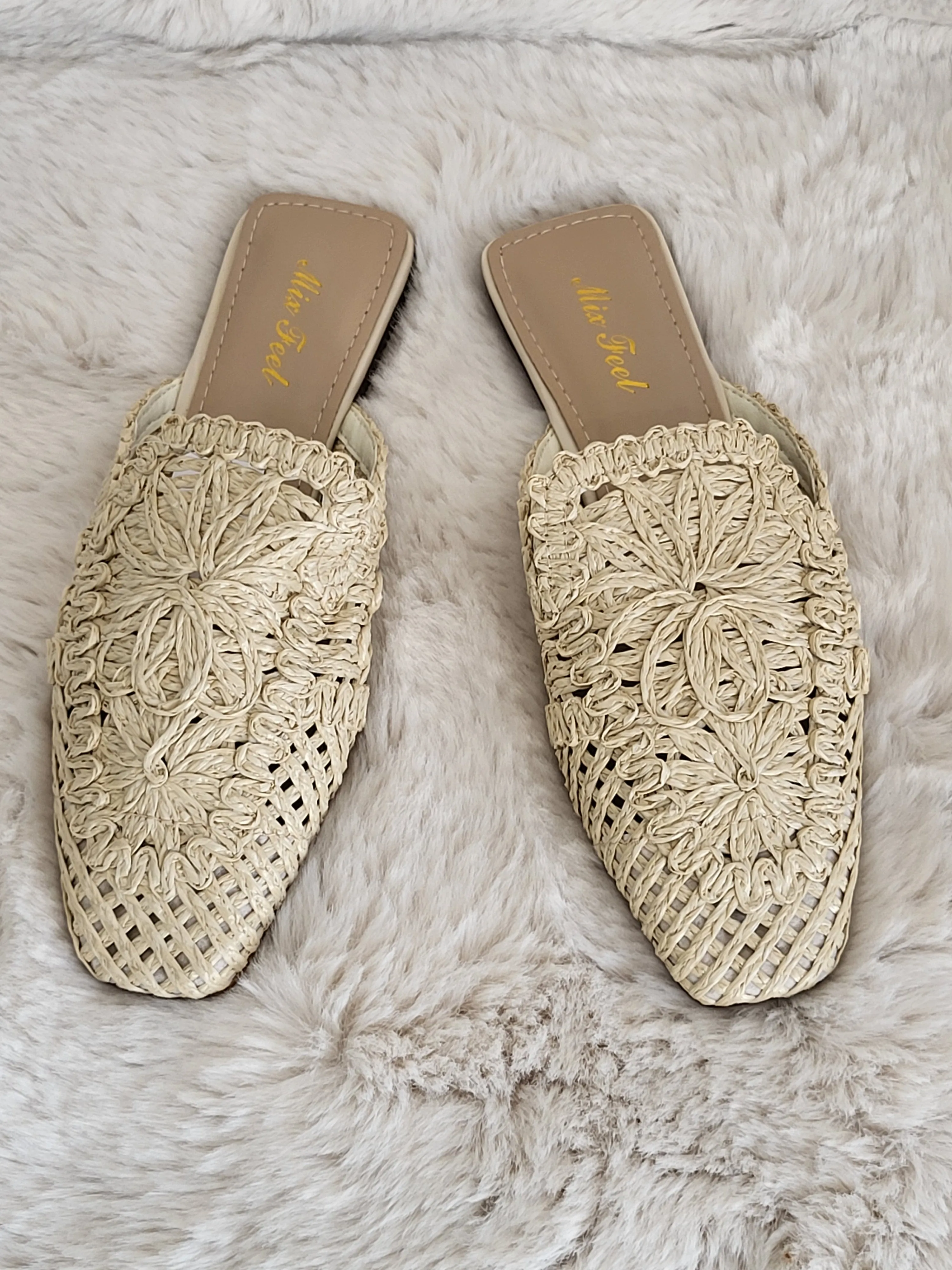 Maxi Embroidered Slip-On Mules