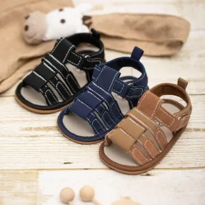 Meckior Baby Infant Boy Girl Sandals Newborn Non-Slip Soft Rubber Sole Sandals for Baby Boys Open-Toe Outdoor Casual Summer First Walkers Shoes