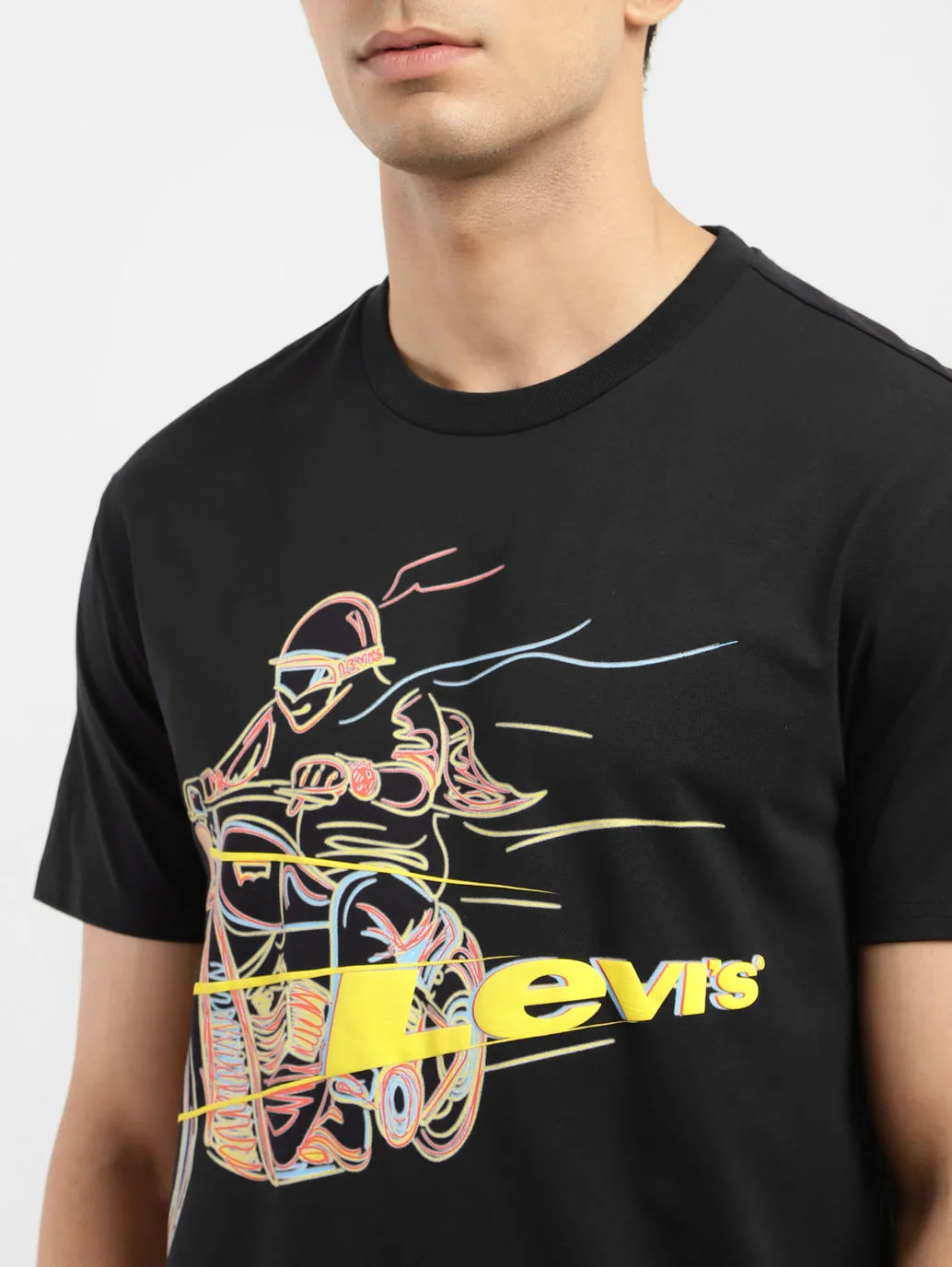 Men's Graphic Print Crew Neck T-shirt