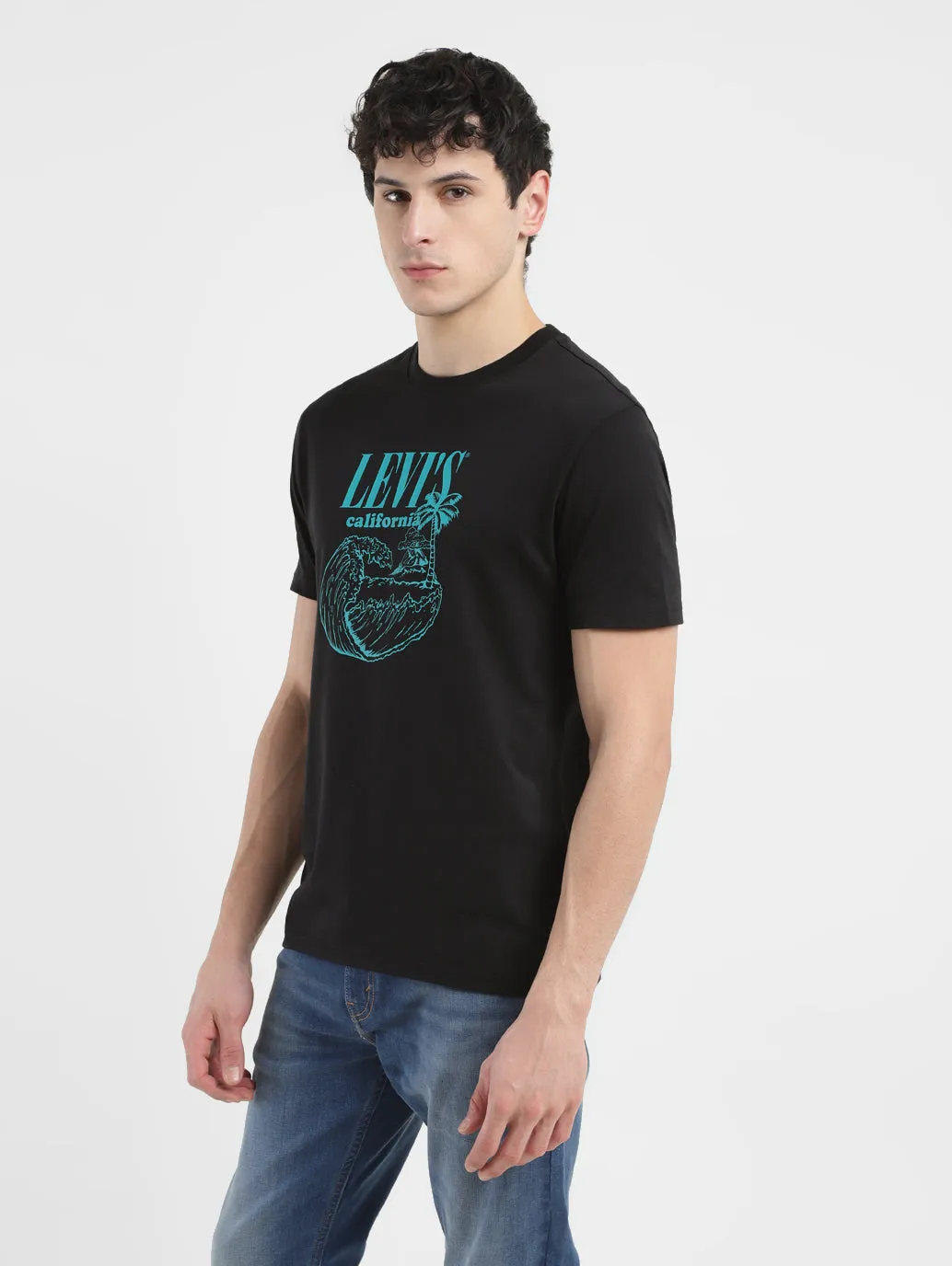 Men's Graphic Print Crew Neck T-shirt