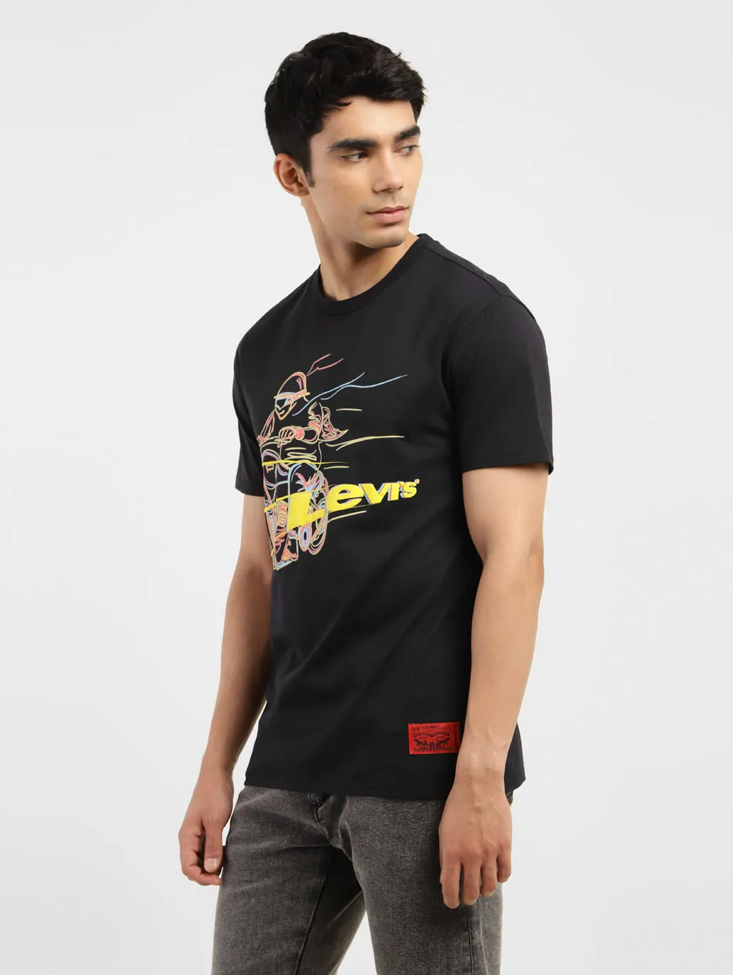 Men's Graphic Print Crew Neck T-shirt