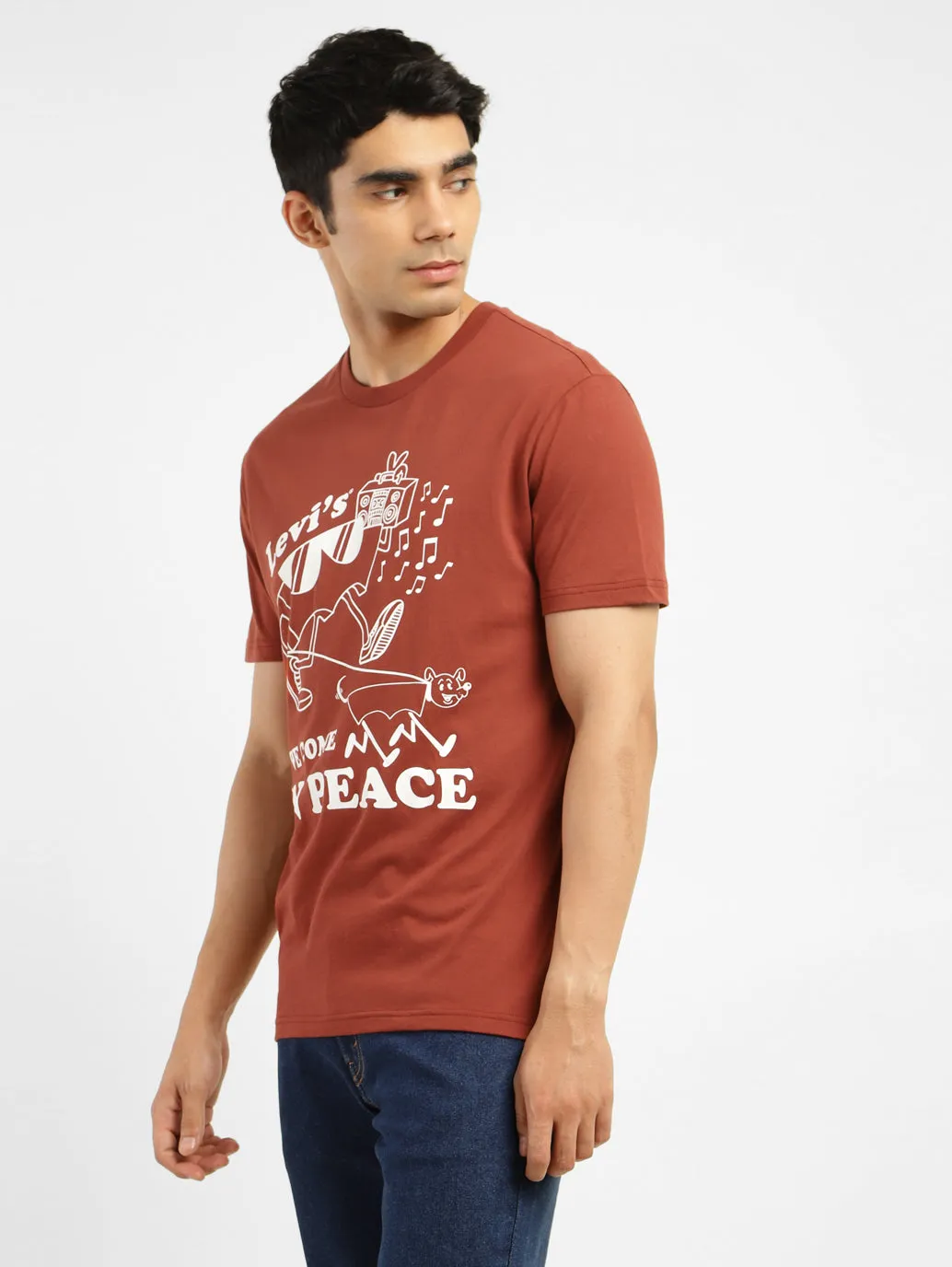 Men's Graphic Print Slim Fit T-shirt