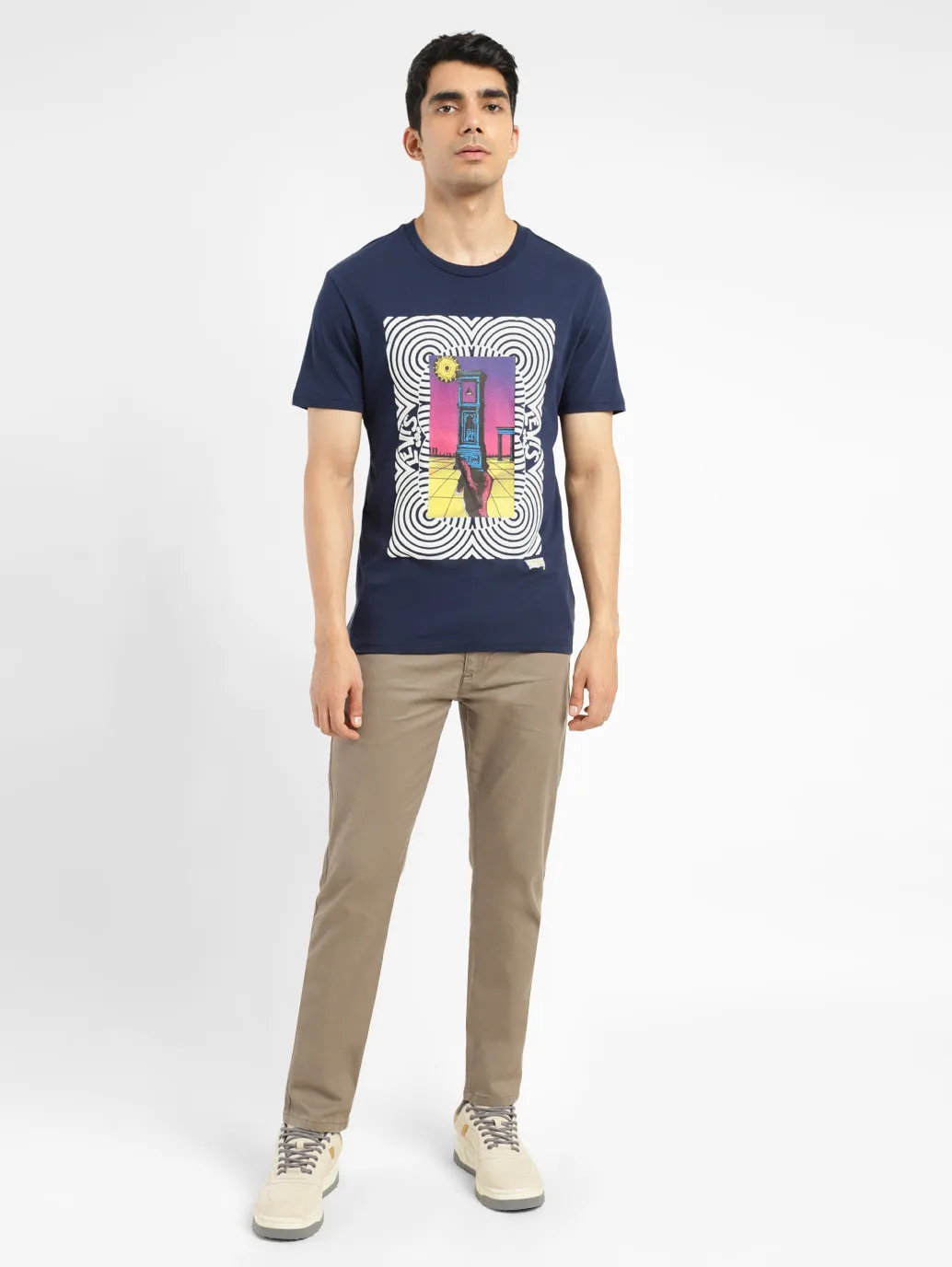 Men's Graphic Print Slim Fit T-shirt