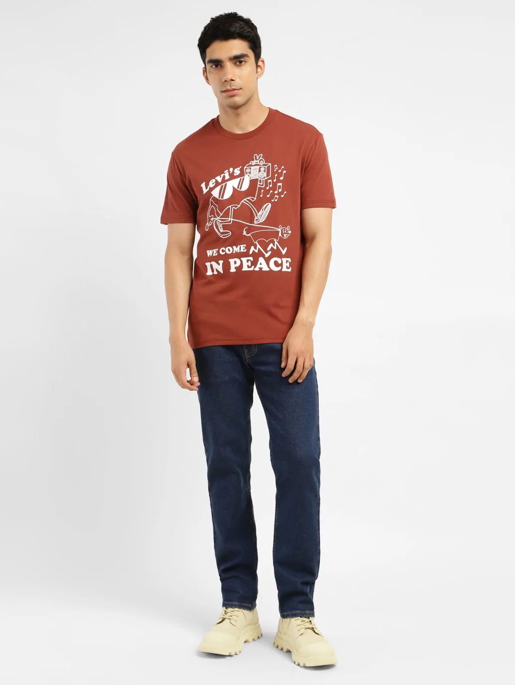 Men's Graphic Print Slim Fit T-shirt