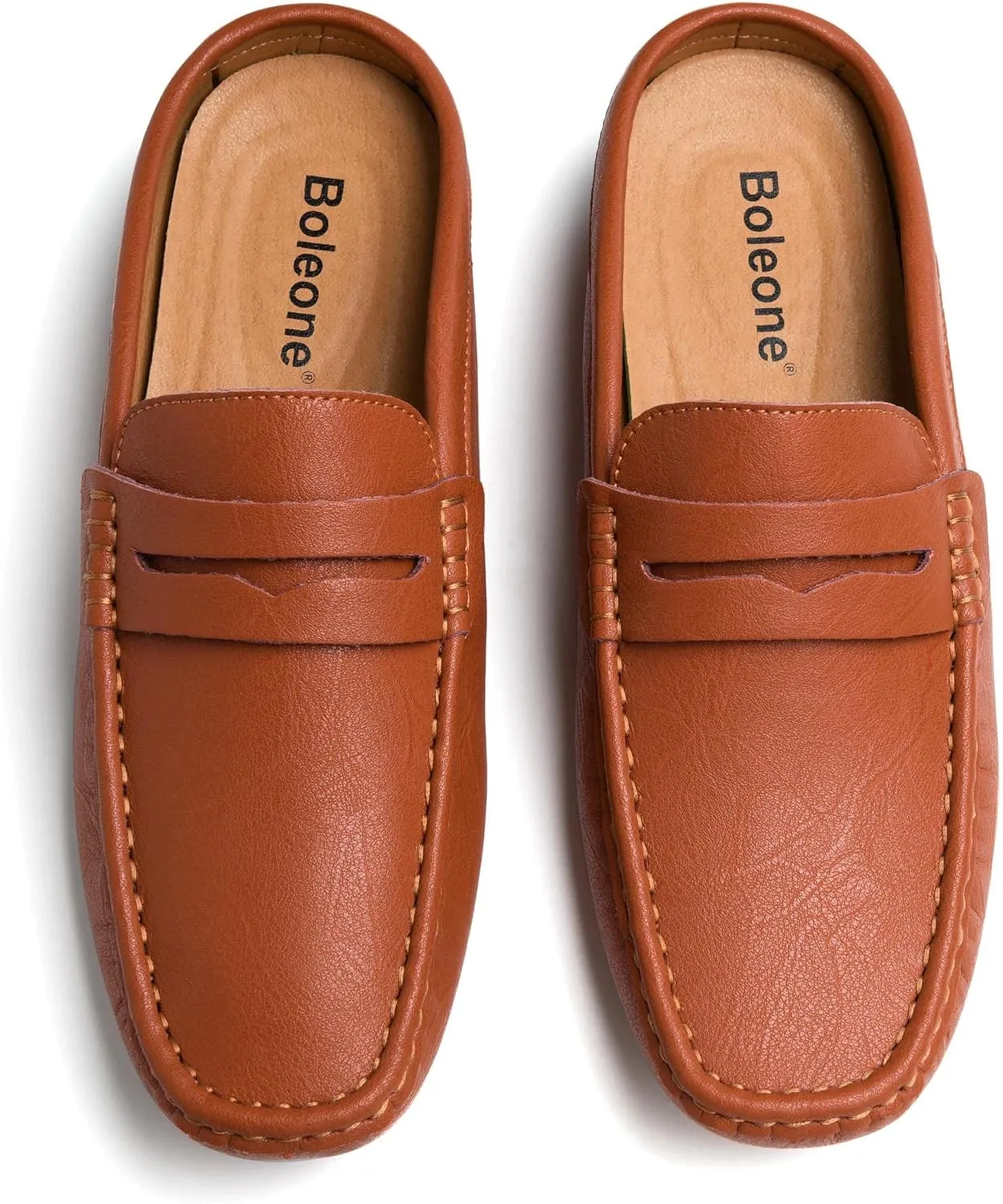 Mens Handmade Leather Mules Clog Slippers Breathable Leather Slip on Shoes Casual Loafers