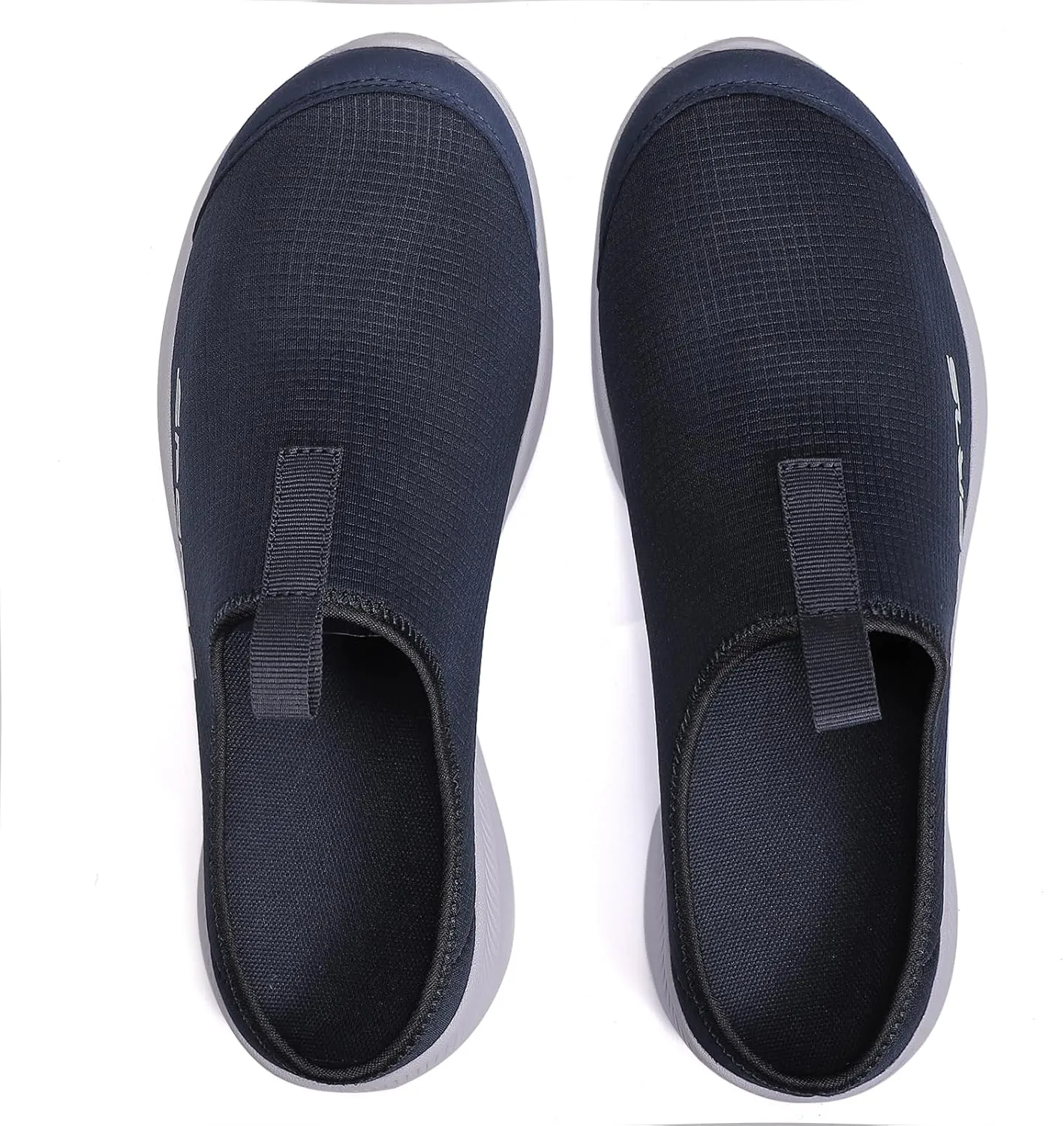 Men's Knitting Mesh Slip-On Casual Mules Comfort Round Toe Platform Arch Support Clog Open Back Shoes Non-Slip Lightweight Indoor Outdoor House Slippers