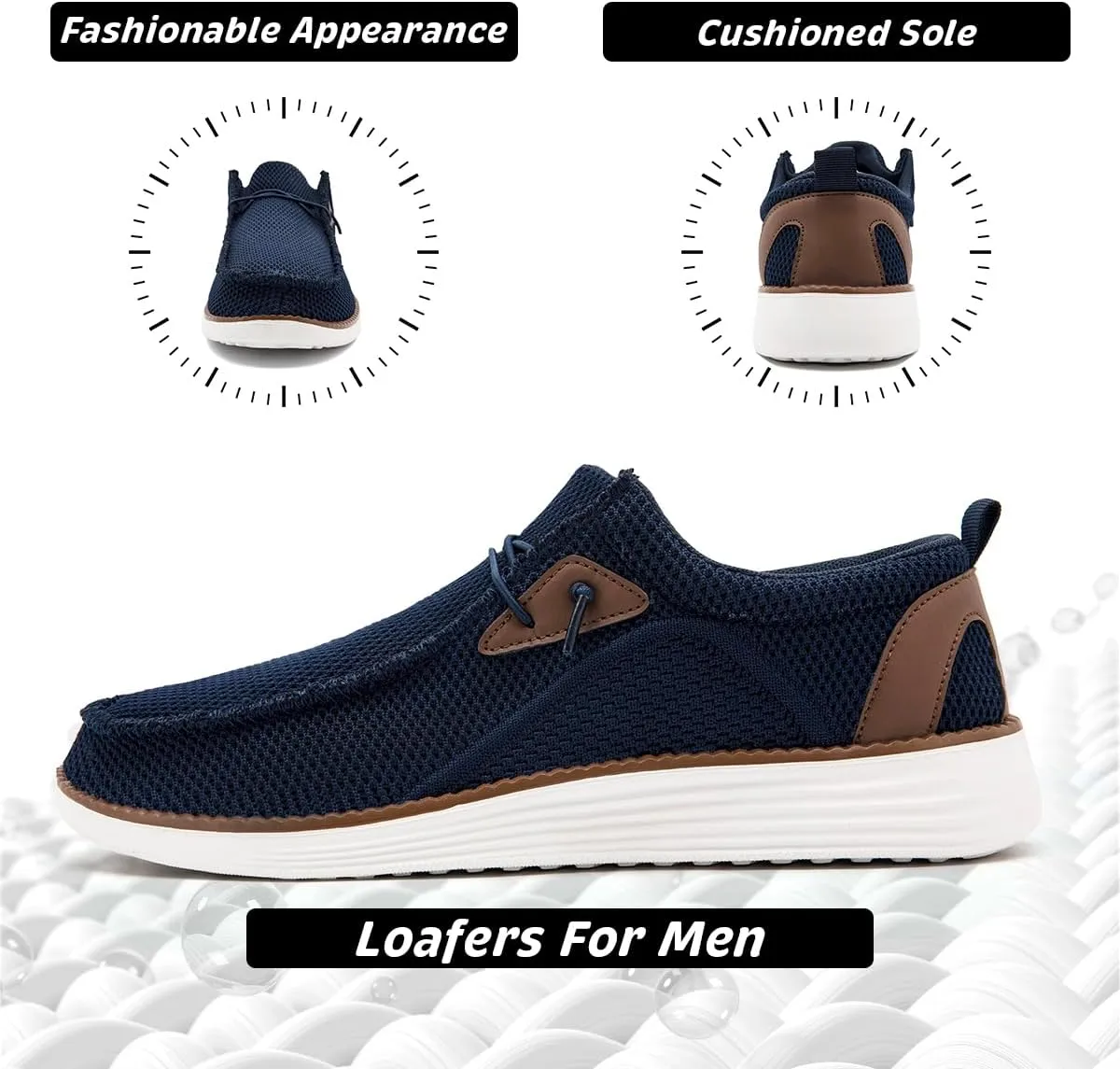 Men's Loafers Slip On Walking Shoes Mens Boat Casual Work Sneakers for Men Loafer Running Tennis Lightweight Comfortable Shoes