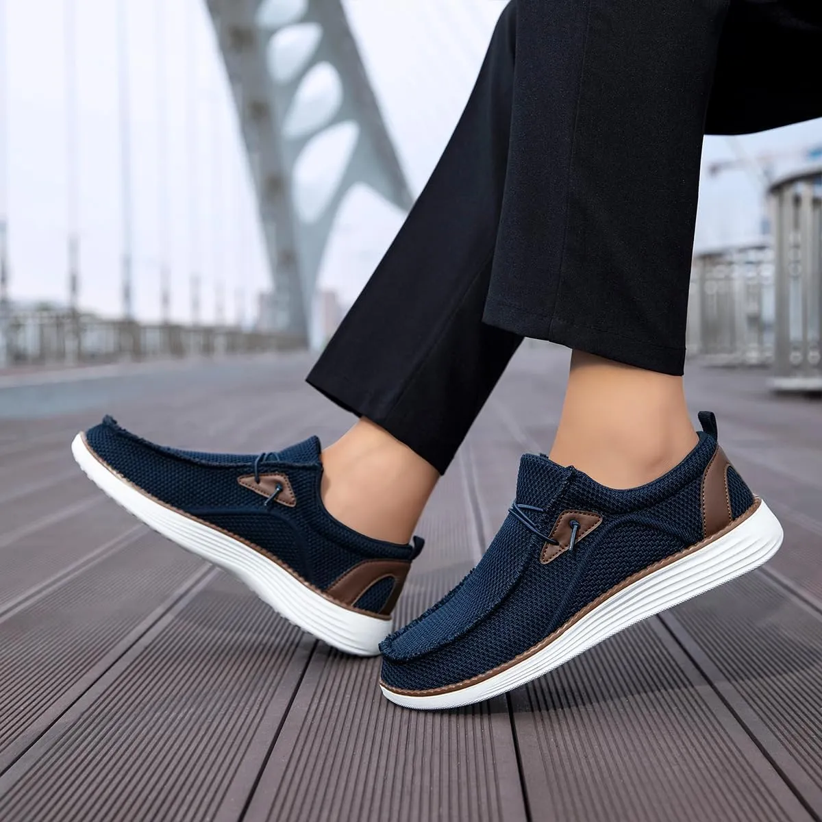 Men's Loafers Slip On Walking Shoes Mens Boat Casual Work Sneakers for Men Loafer Running Tennis Lightweight Comfortable Shoes