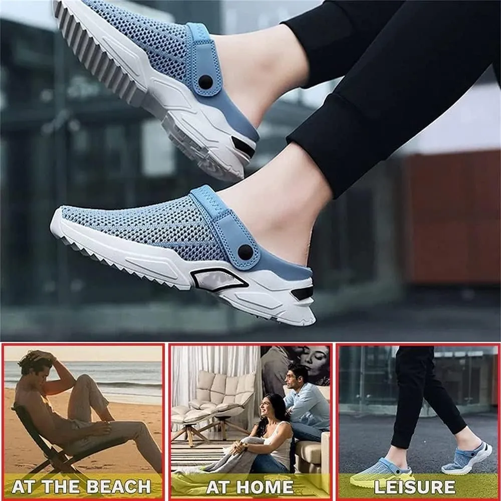 Men's Orthopedic Hollow-Out Summer Sandals Womens Mens Classic Clogs Mules Comfy Slip on Walking House Slippers Diabetic Home Garden Slides Shoes with Arch Support Recovery Sandals Plantar Fasciitis