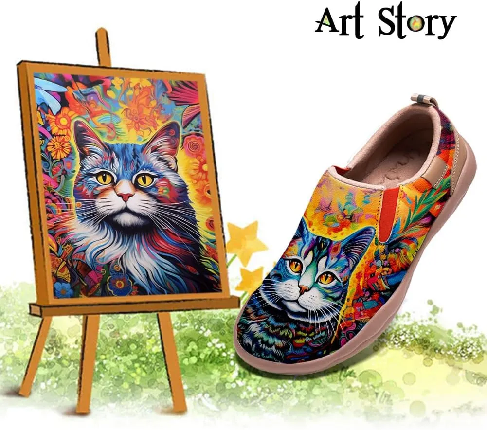 Mens Painted Travel Shoes Casual Loafers Walking Slip-Ons Comfortable Art Fashion Sneakers