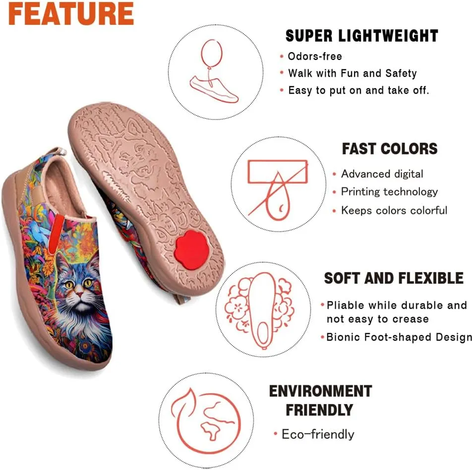 Mens Painted Travel Shoes Casual Loafers Walking Slip-Ons Comfortable Art Fashion Sneakers