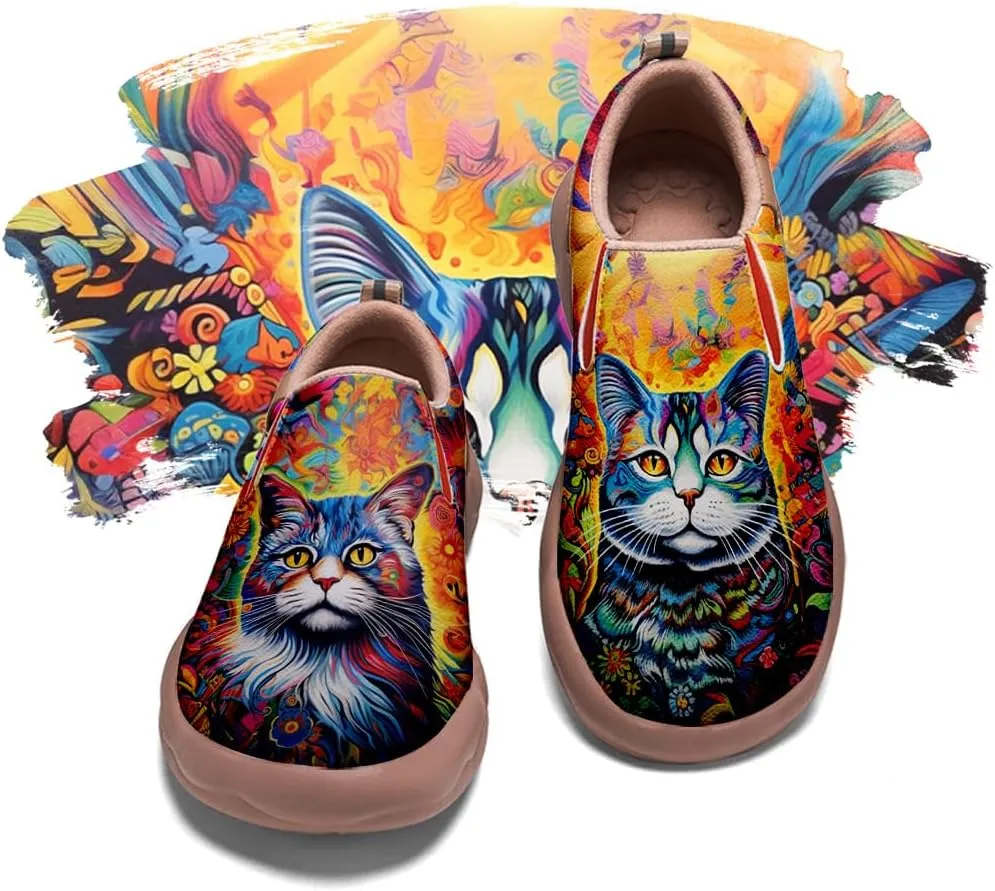 Mens Painted Travel Shoes Casual Loafers Walking Slip-Ons Comfortable Art Fashion Sneakers