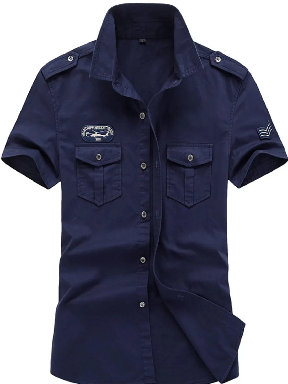 Men's Plus Size Collared Neck Short Sleeve Shirt