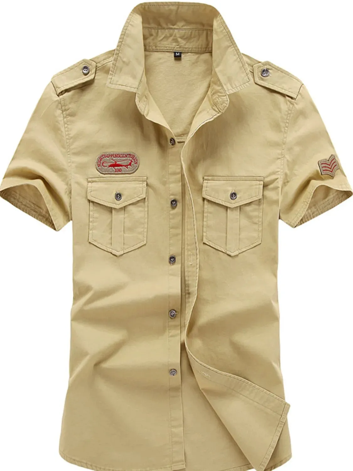 Men's Plus Size Collared Neck Short Sleeve Shirt