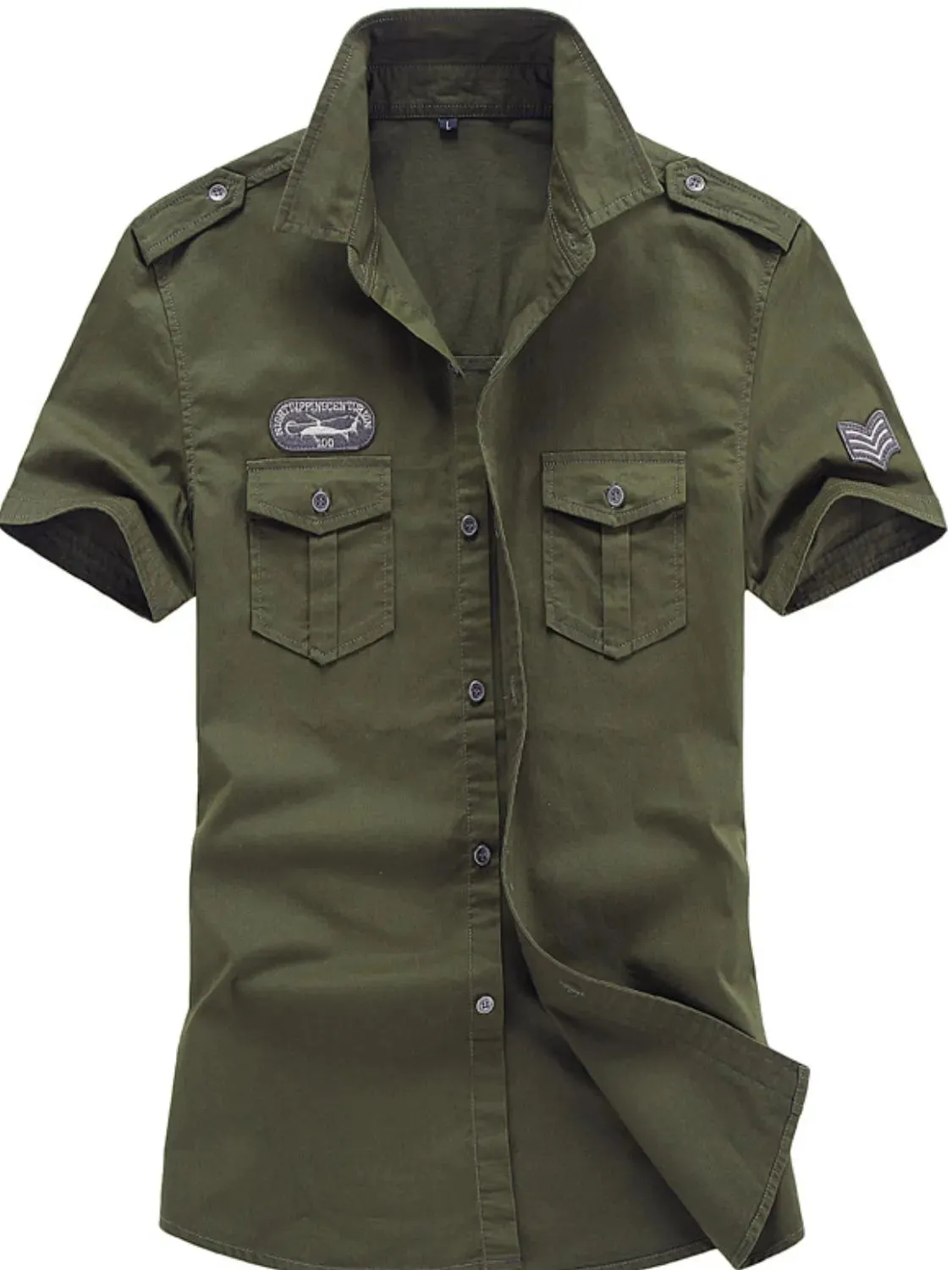 Men's Plus Size Collared Neck Short Sleeve Shirt
